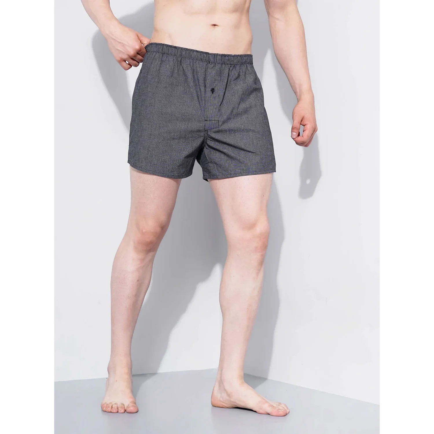 Celio* Textured Regular Fit Grey Boxer - Image 5