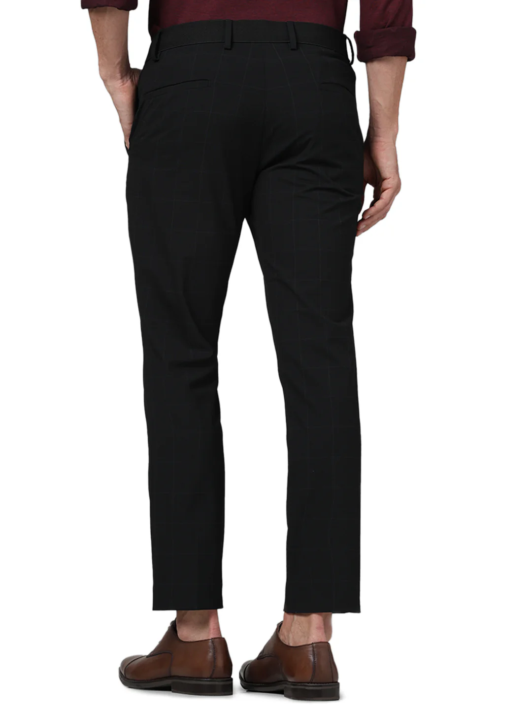 Celio* Checked Regular Fit Black Trouser - Image 4
