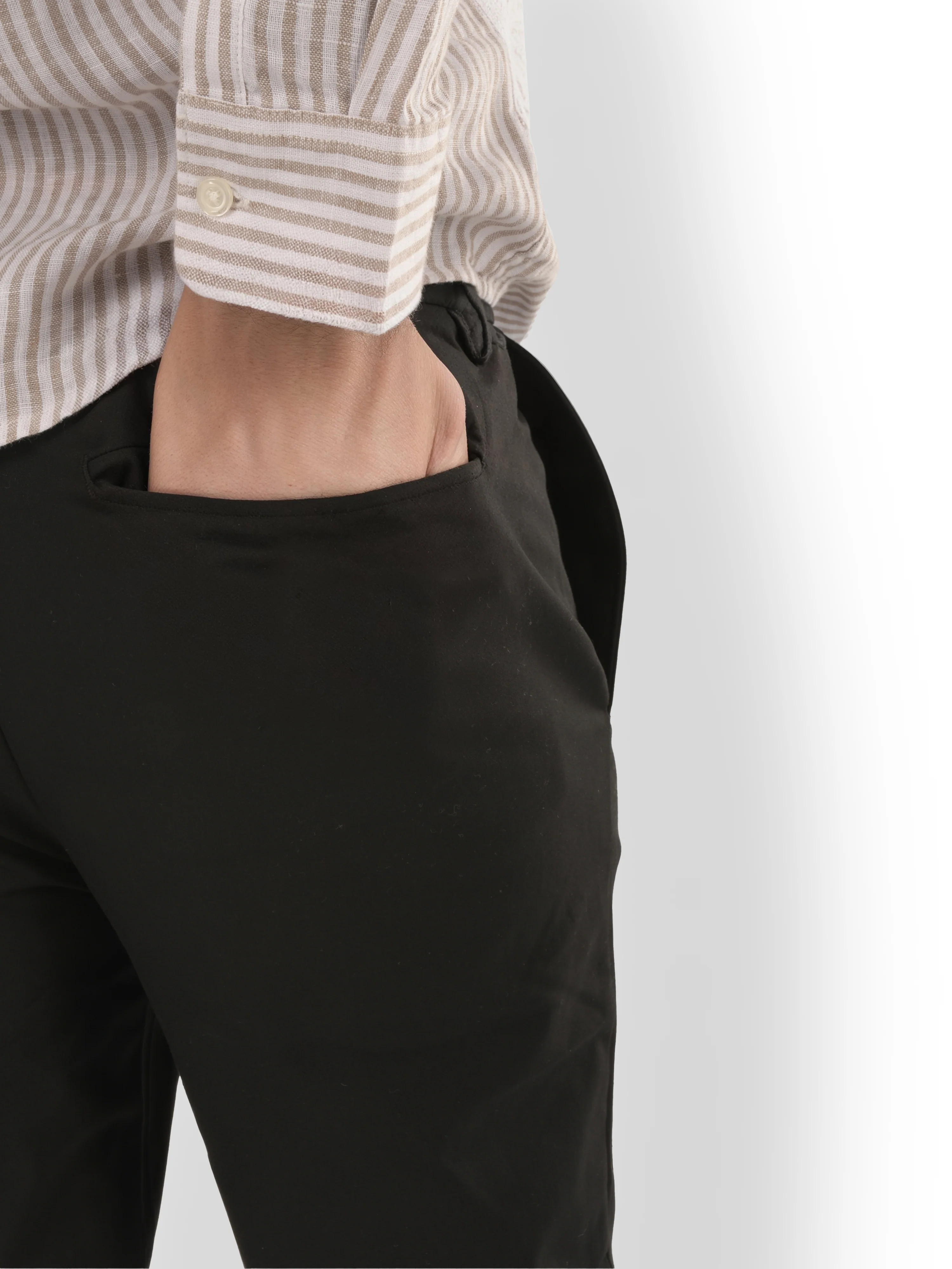Celio* Polyester Regular Fit Black Trouser - Image 4
