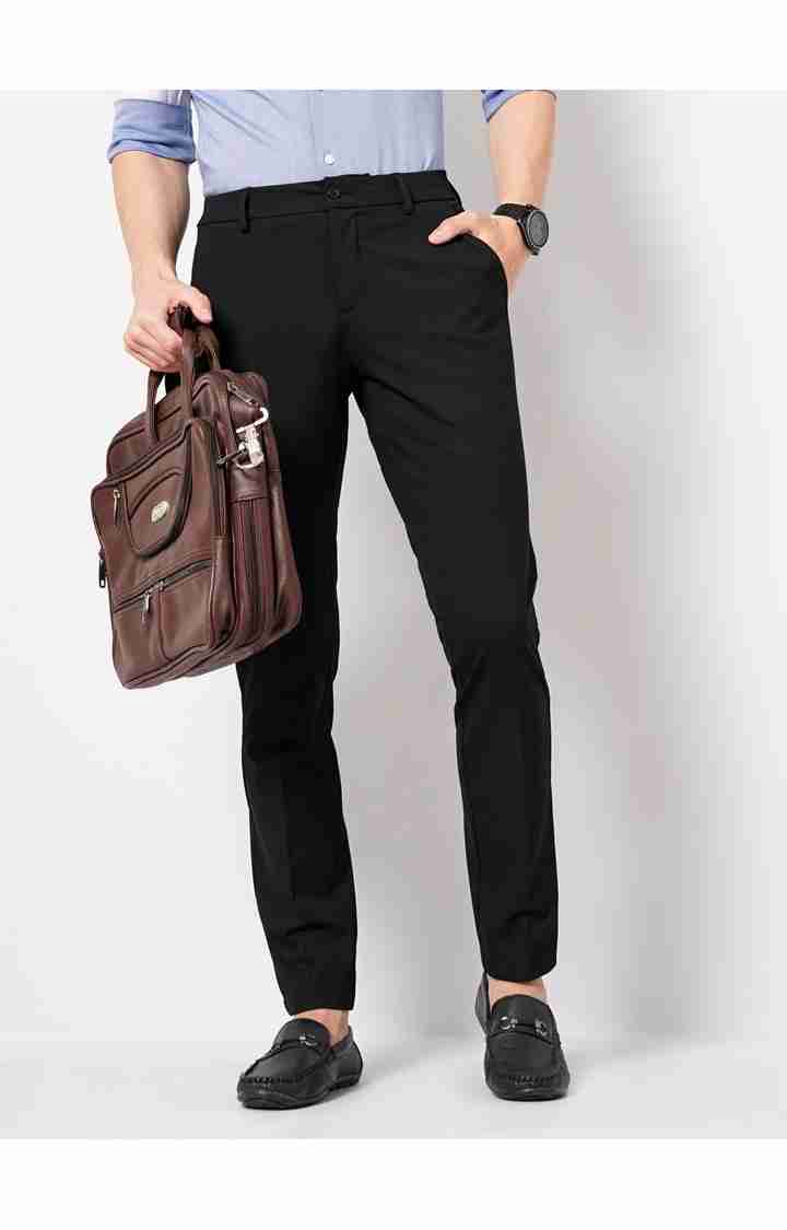 Celio* Workwear Polyester Slim Fit Black Trouser - Image 6