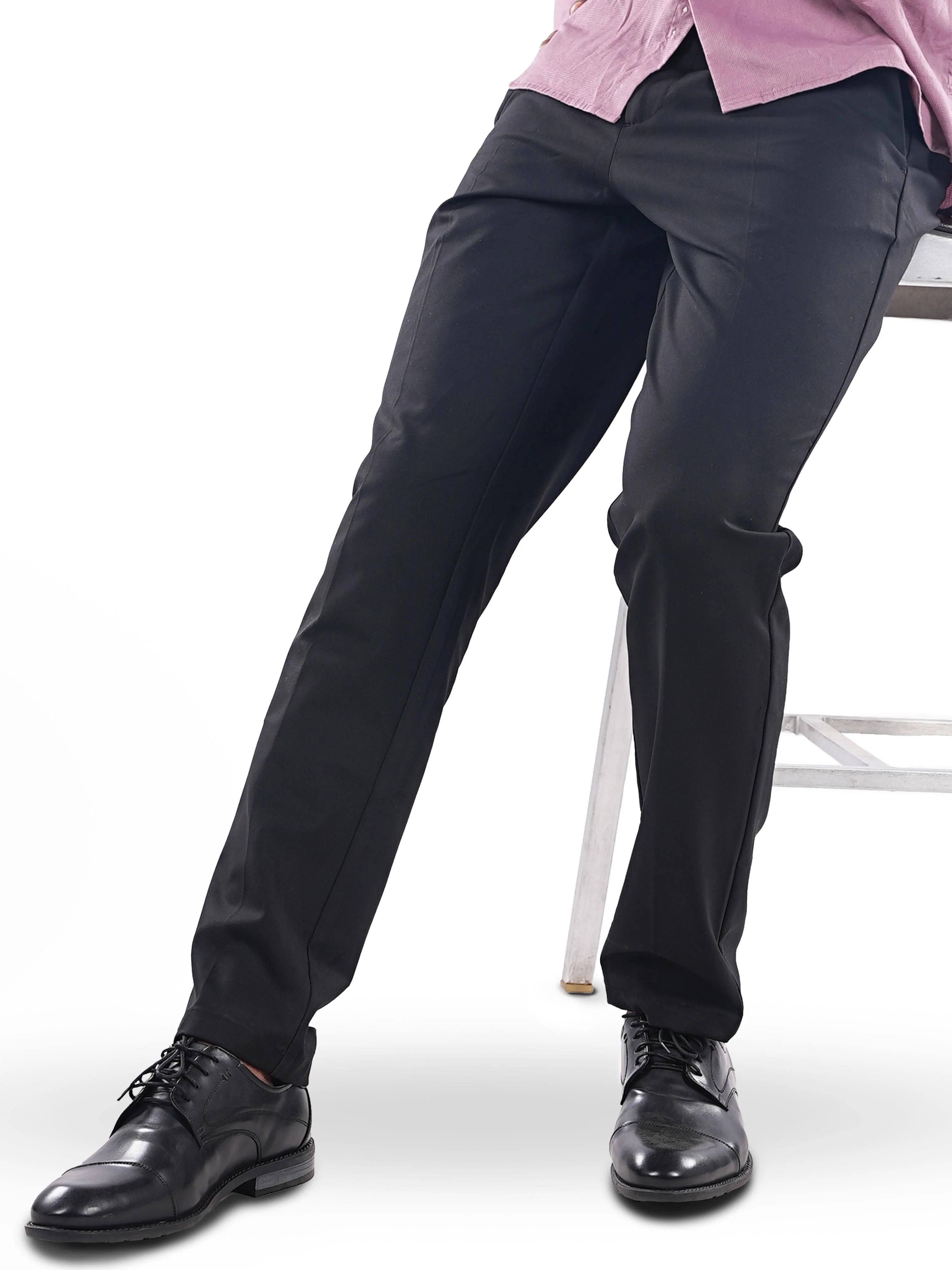 Celio* Polyester Slim Fit Black Trouser - Image 5