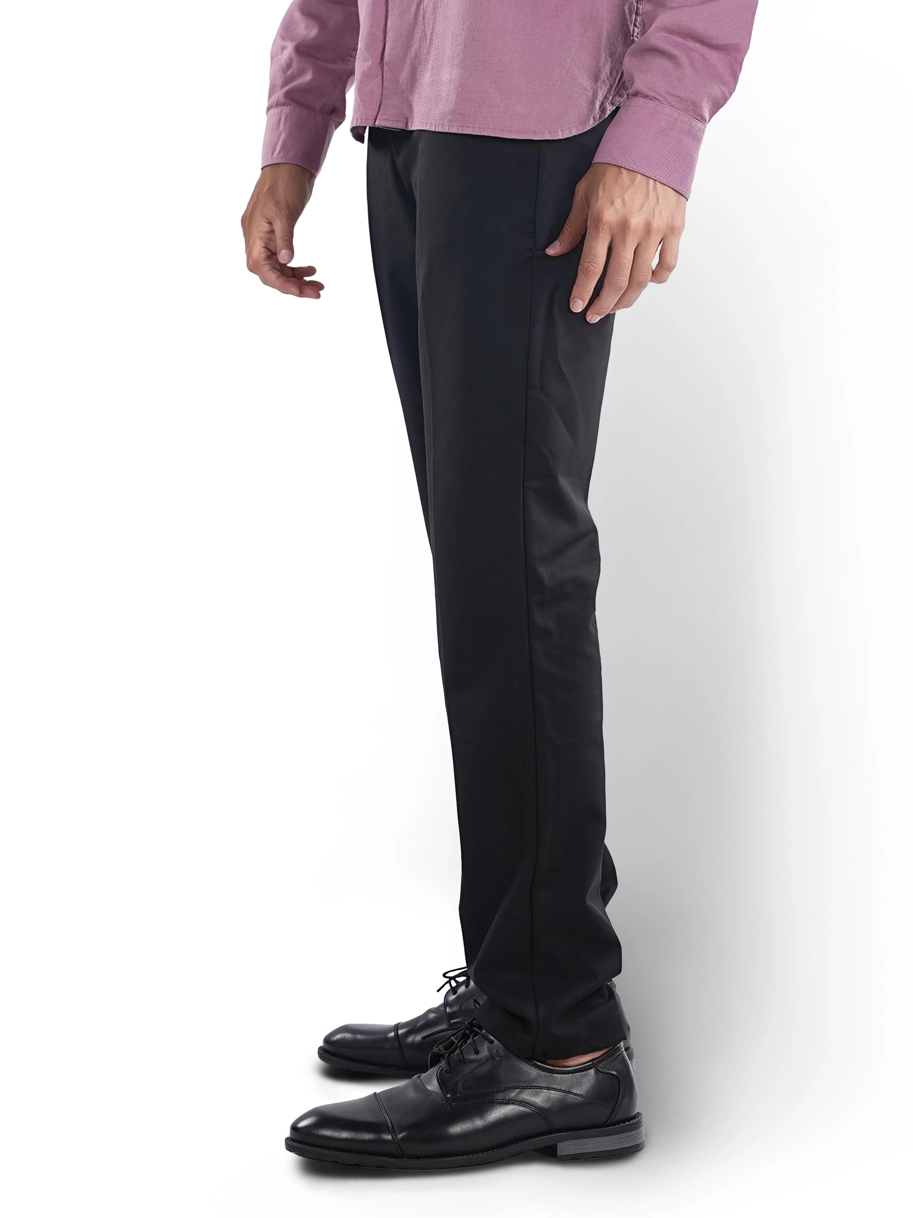 Celio* Polyester Slim Fit Black Trouser - Image 7
