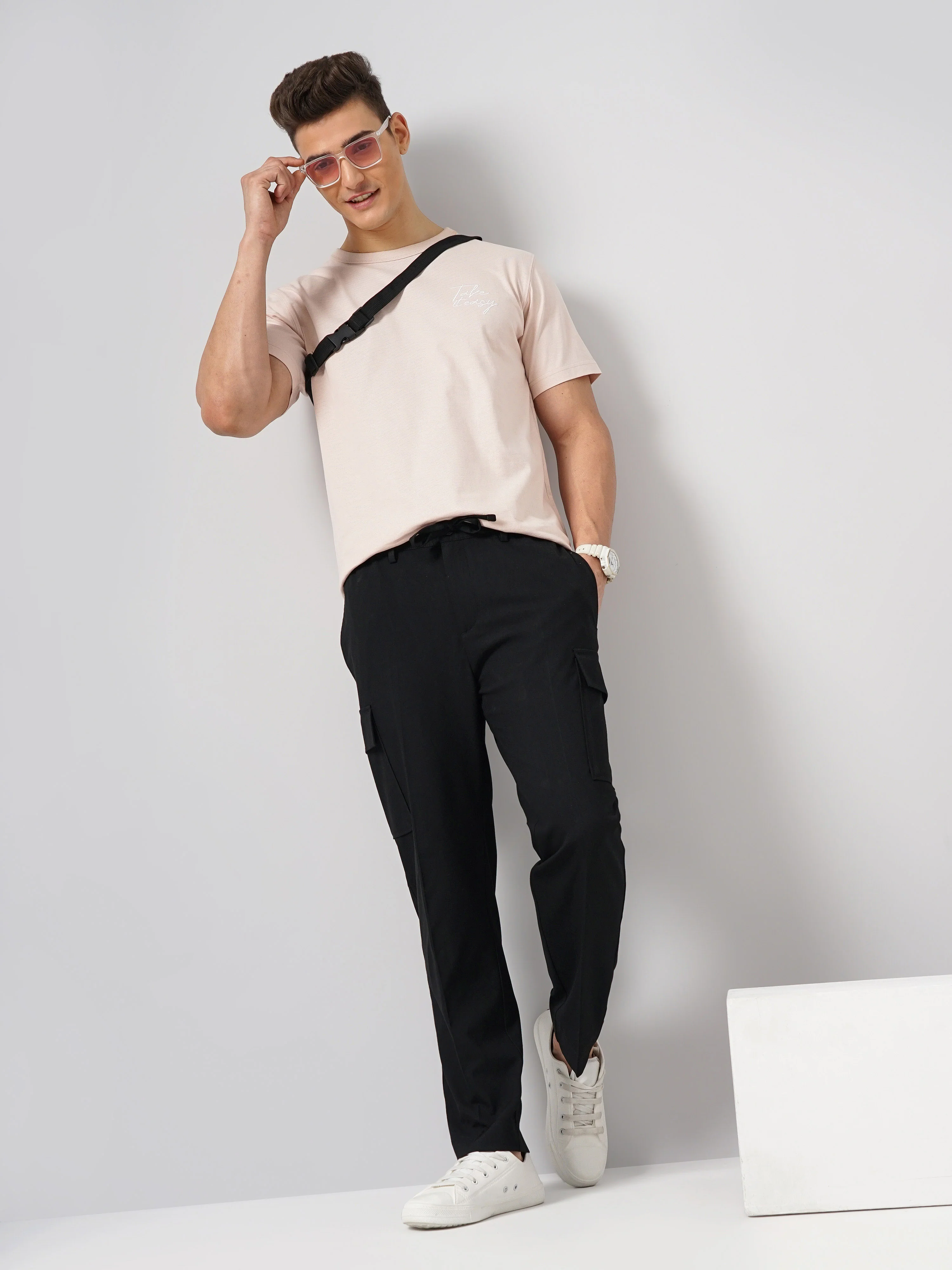 Celio* Polyester Straight Fit Black Trouser - Image 5
