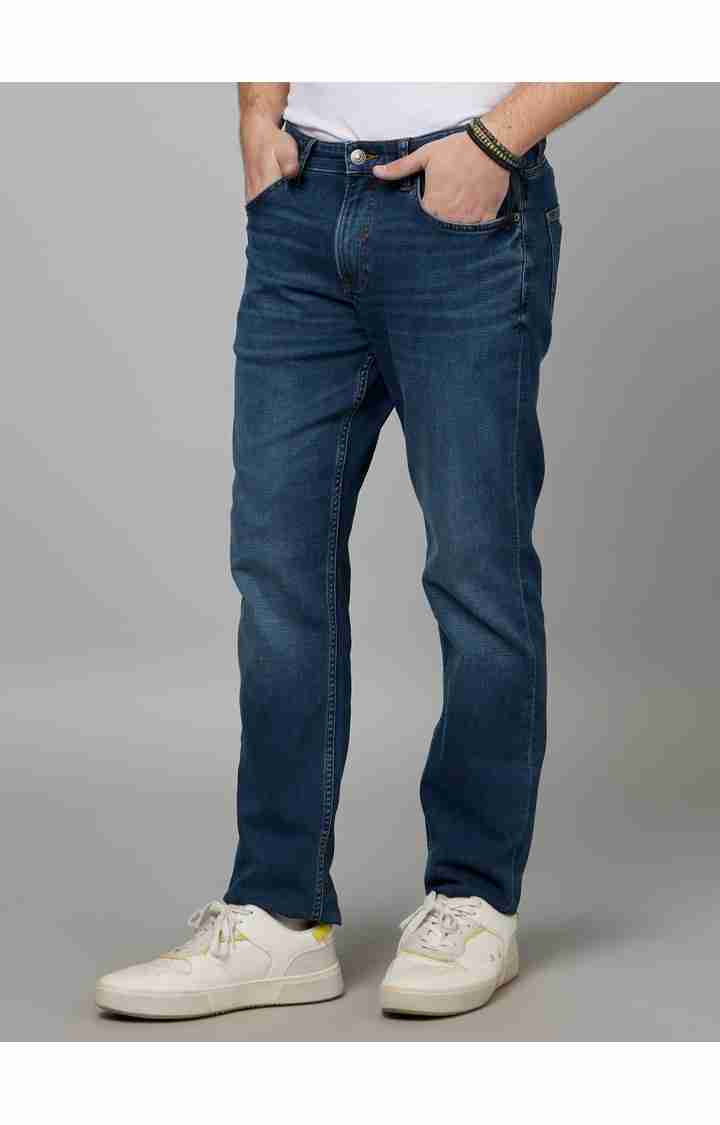 Celio* Cotton-Blend Straight Fit Blue Jean - Image 3