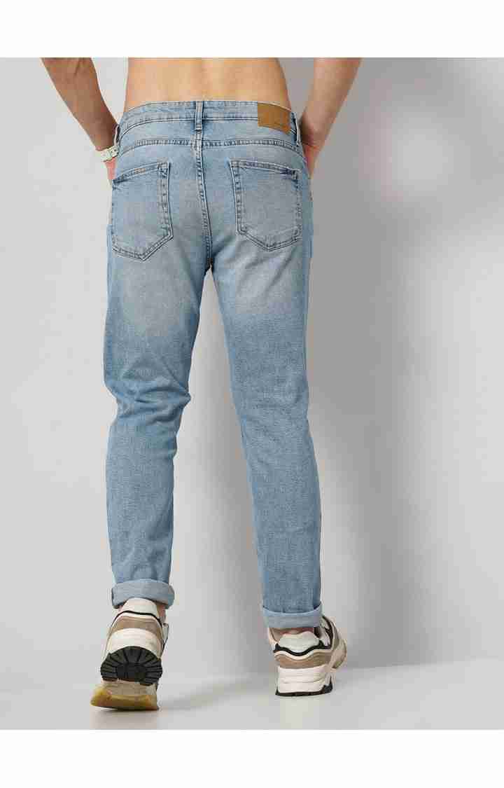 Celio* Cotton-Blend Slim Fit Blue Jean - Image 3