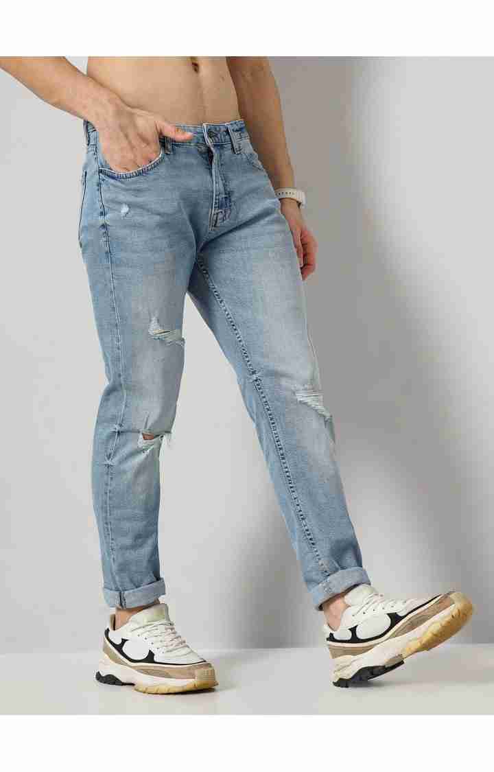 Celio* Cotton-Blend Slim Fit Blue Jean - Image 7