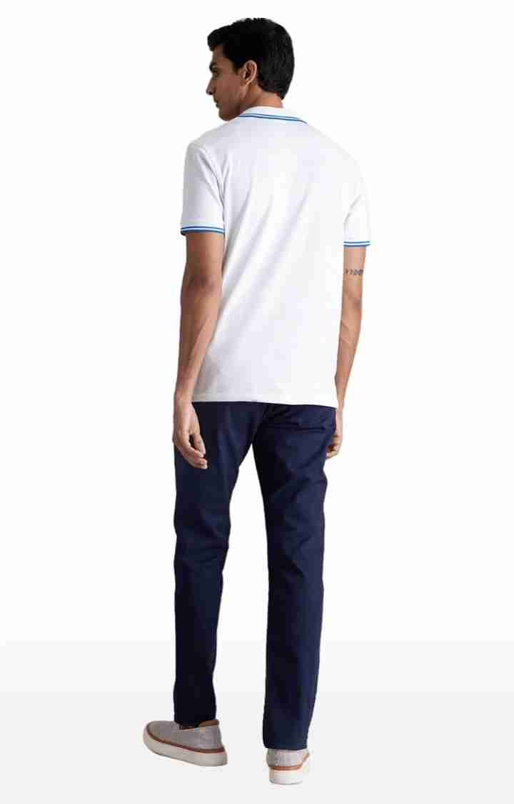 Celio* Cotton-Blend Slim Fit Blue Trouser - Image 5