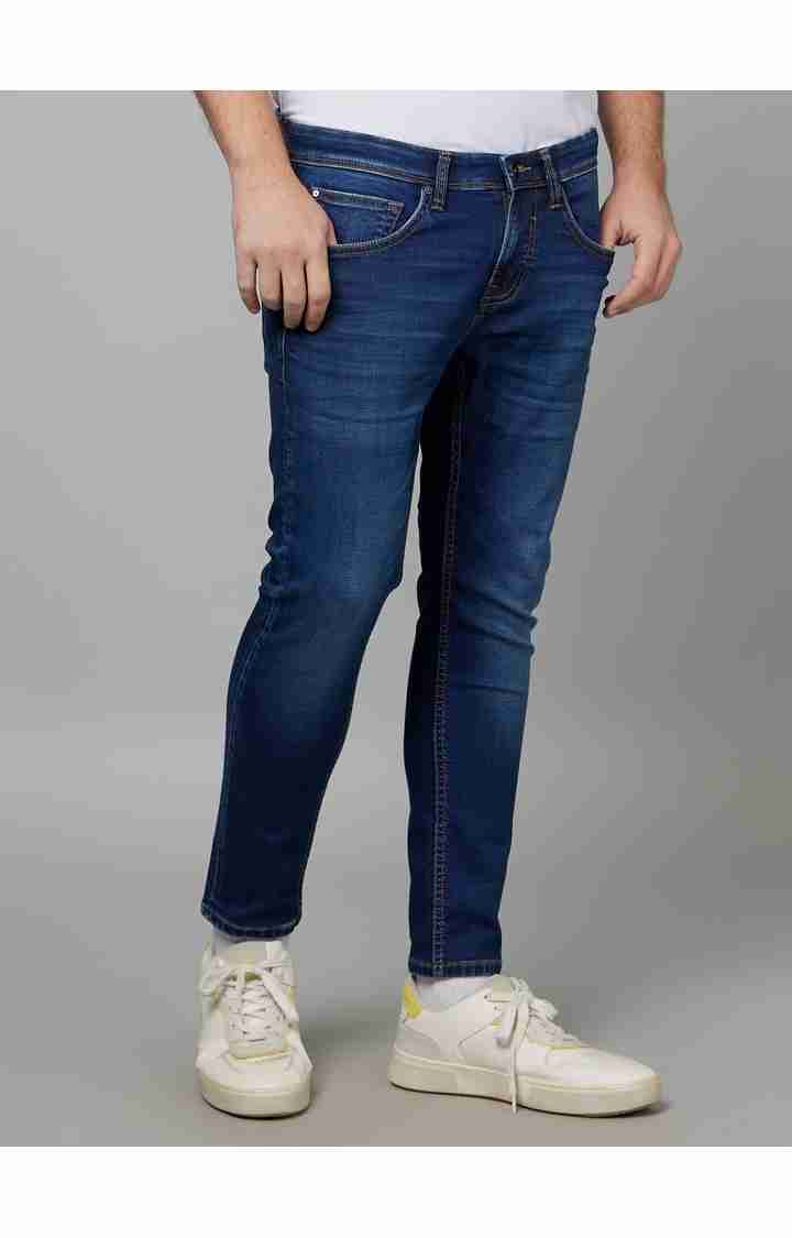 Celio* Cotton-Blend Skinny Fit Blue Jean - Image 3