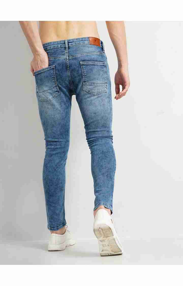 Celio* Cotton-Blend Skinny Fit Blue Jean - Image 3