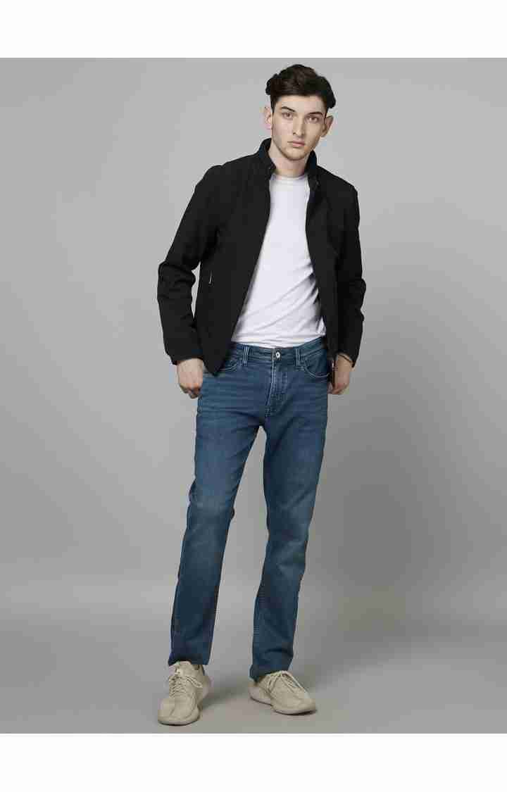 Celio* Cotton-Blend Slim Fit Blue Jean - Image 4