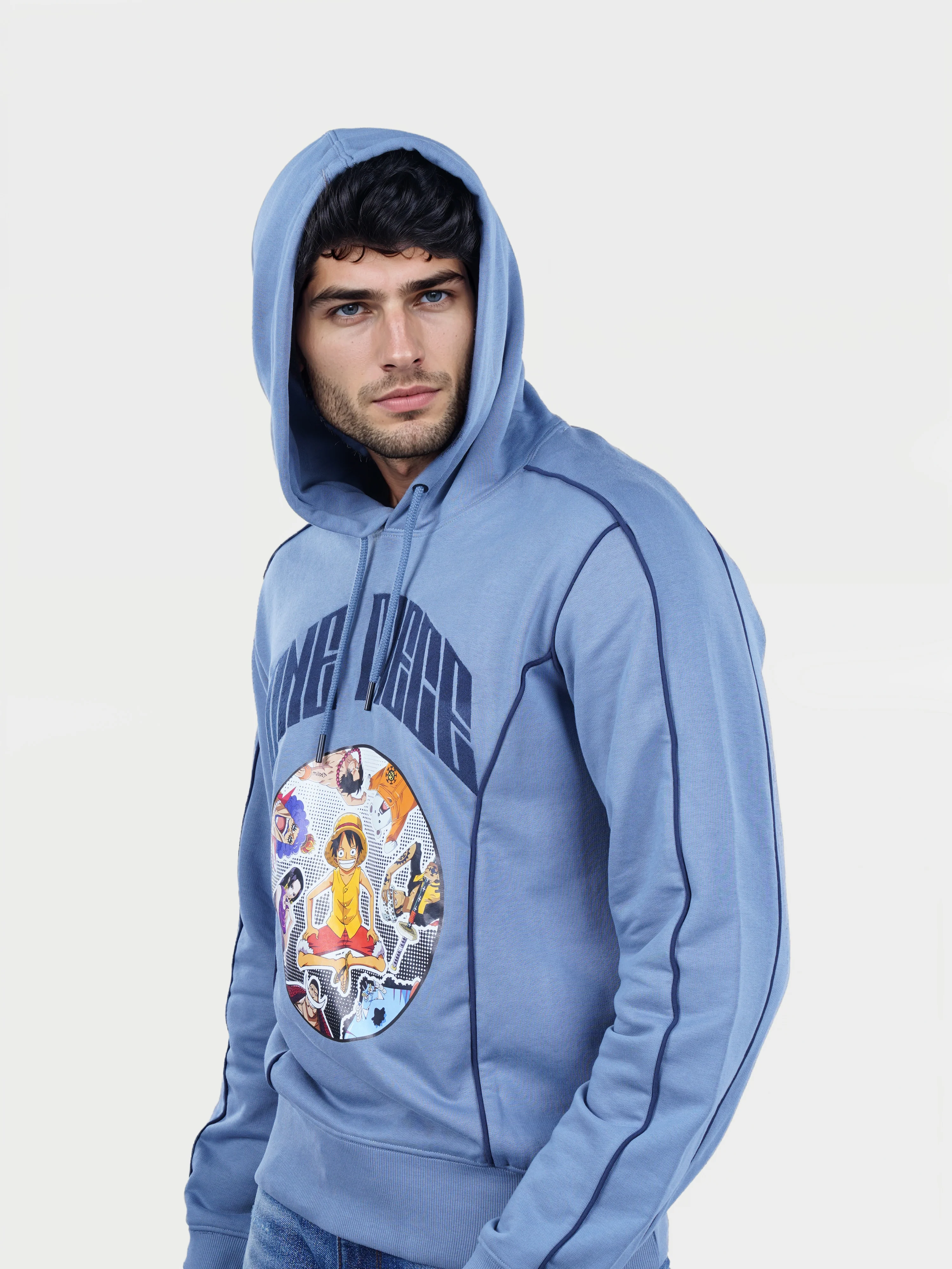 Celio* One Piece Regular Fit Cotton-Poly-Blend Blue Sweatshirts - Image 6