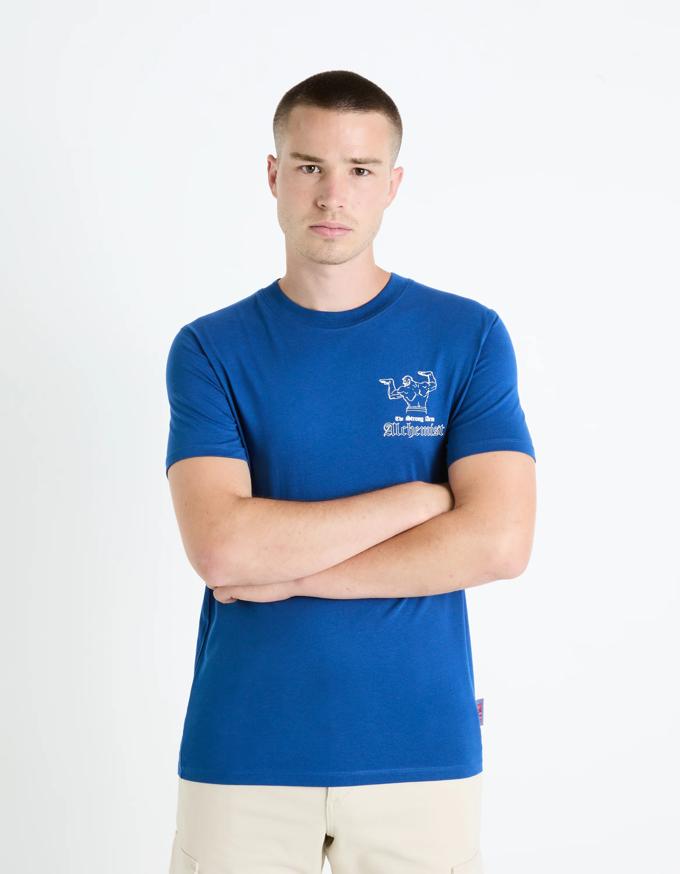 Celio* Fullmetal Alchemist Regular Fit Cotton Blue T-Shirt - Image 3