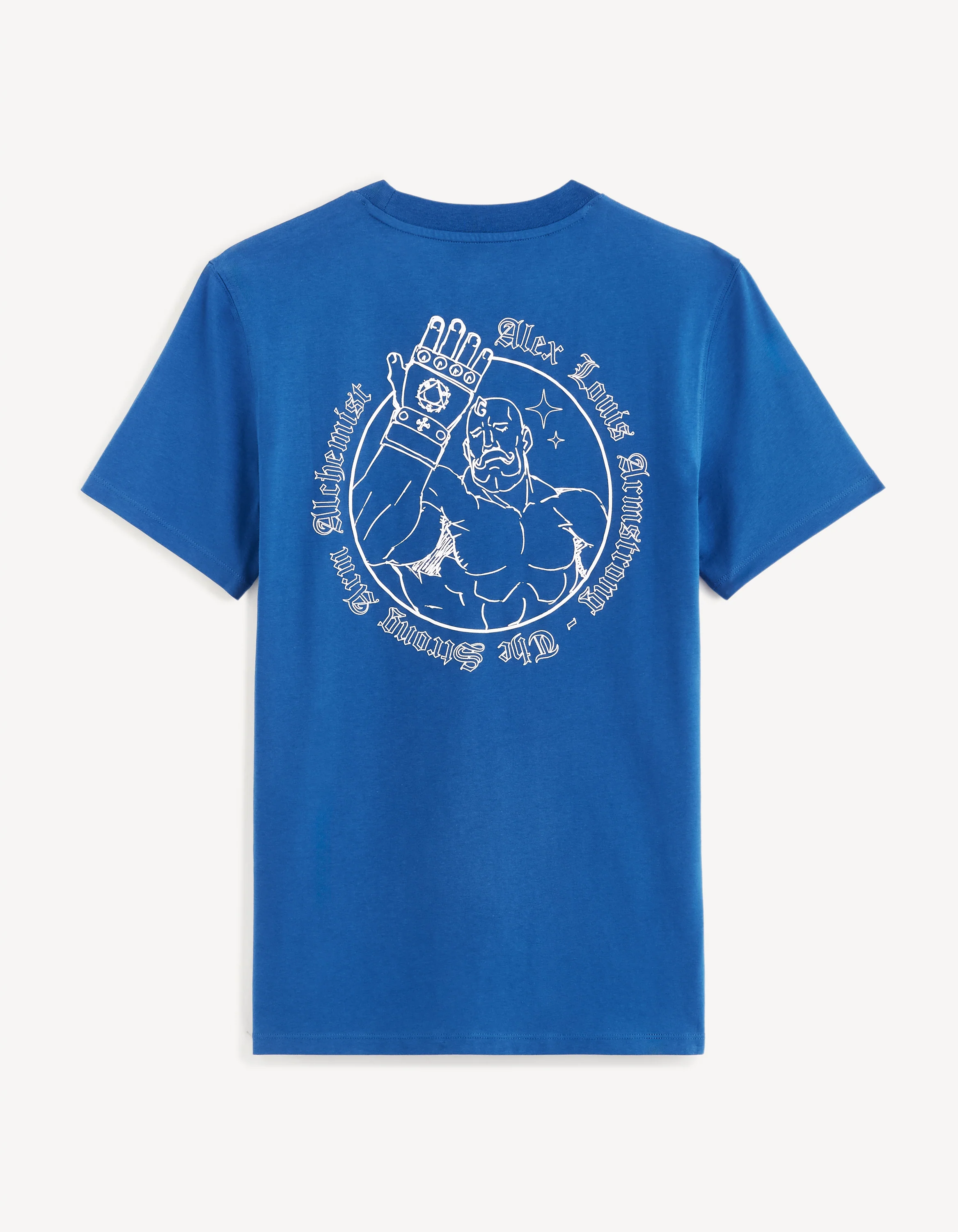 Celio* Fullmetal Alchemist Regular Fit Cotton Blue T-Shirt - Image 5