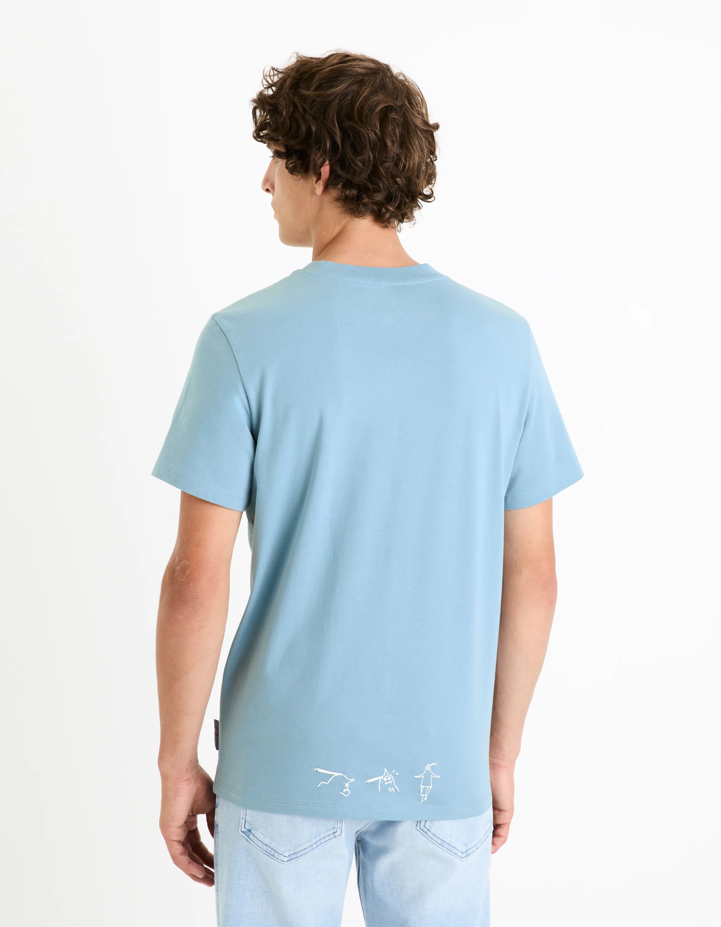 Celio* Fullmetal Alchemist Regular Fit Cotton Blue T-Shirt - Image 4