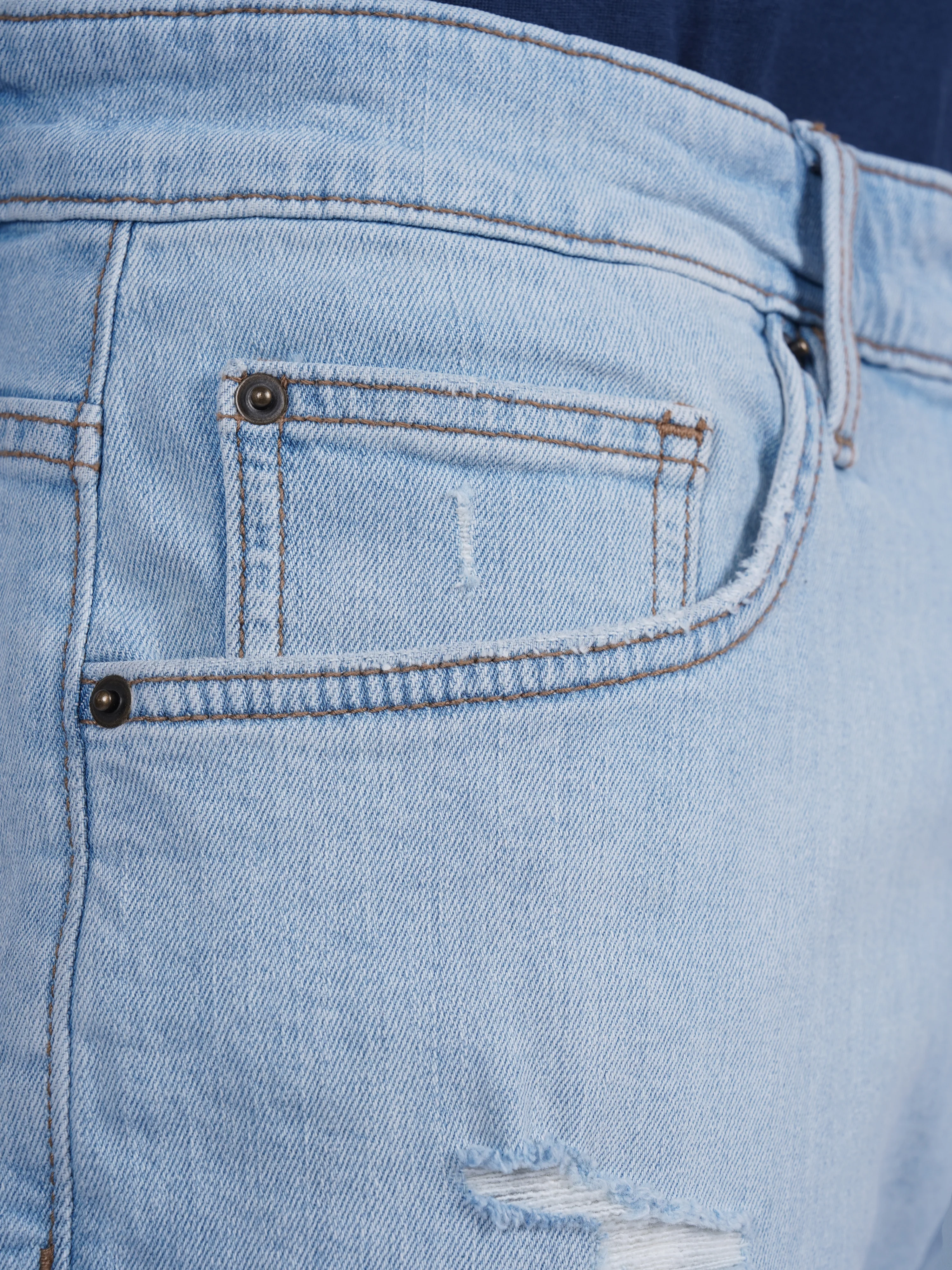 Celio* Cotton Regular Fit Blue Bermuda - Image 9