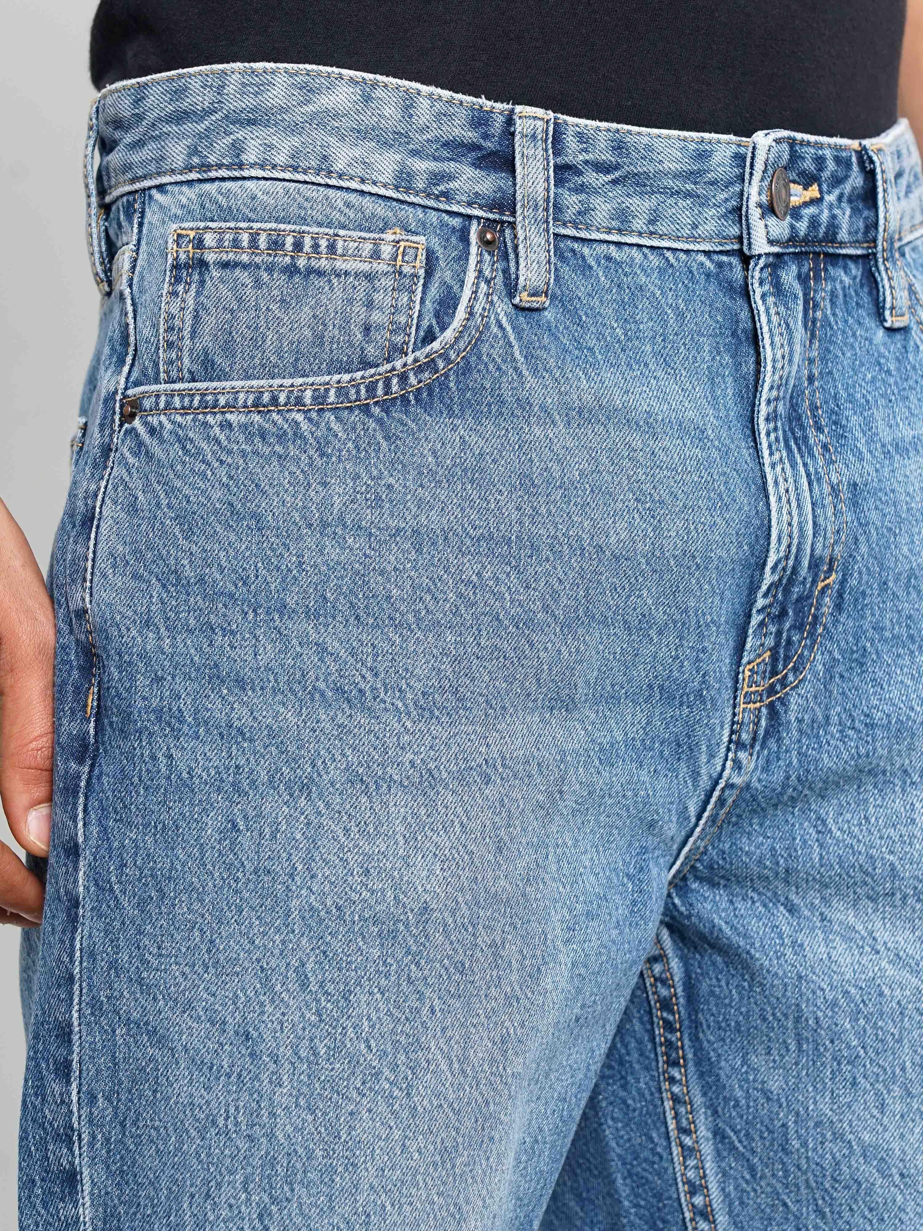 Celio* Cotton Relaxed Fit Blue Jean - Image 4