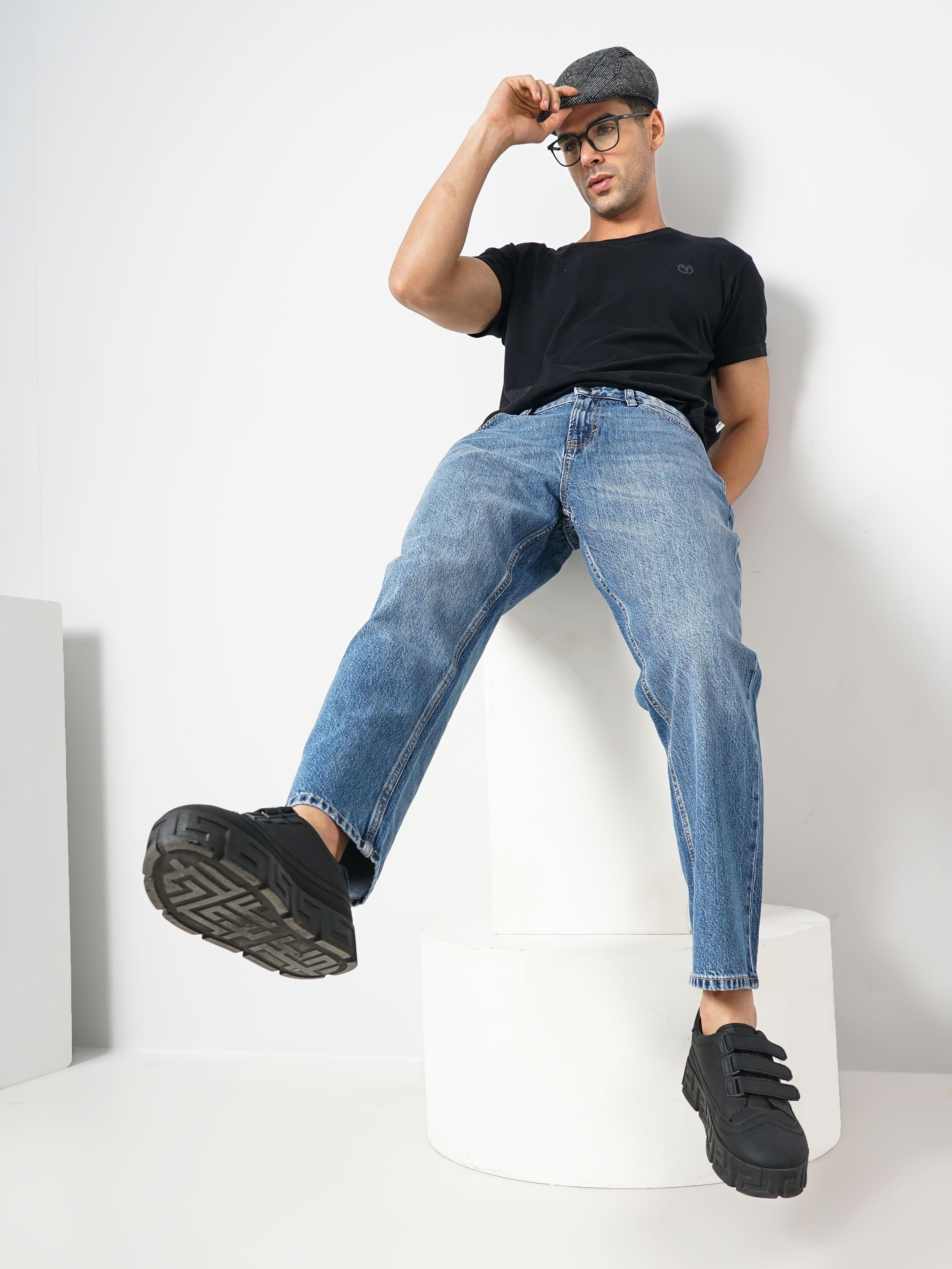 Celio* Cotton Relaxed Fit Blue Jean - Image 5