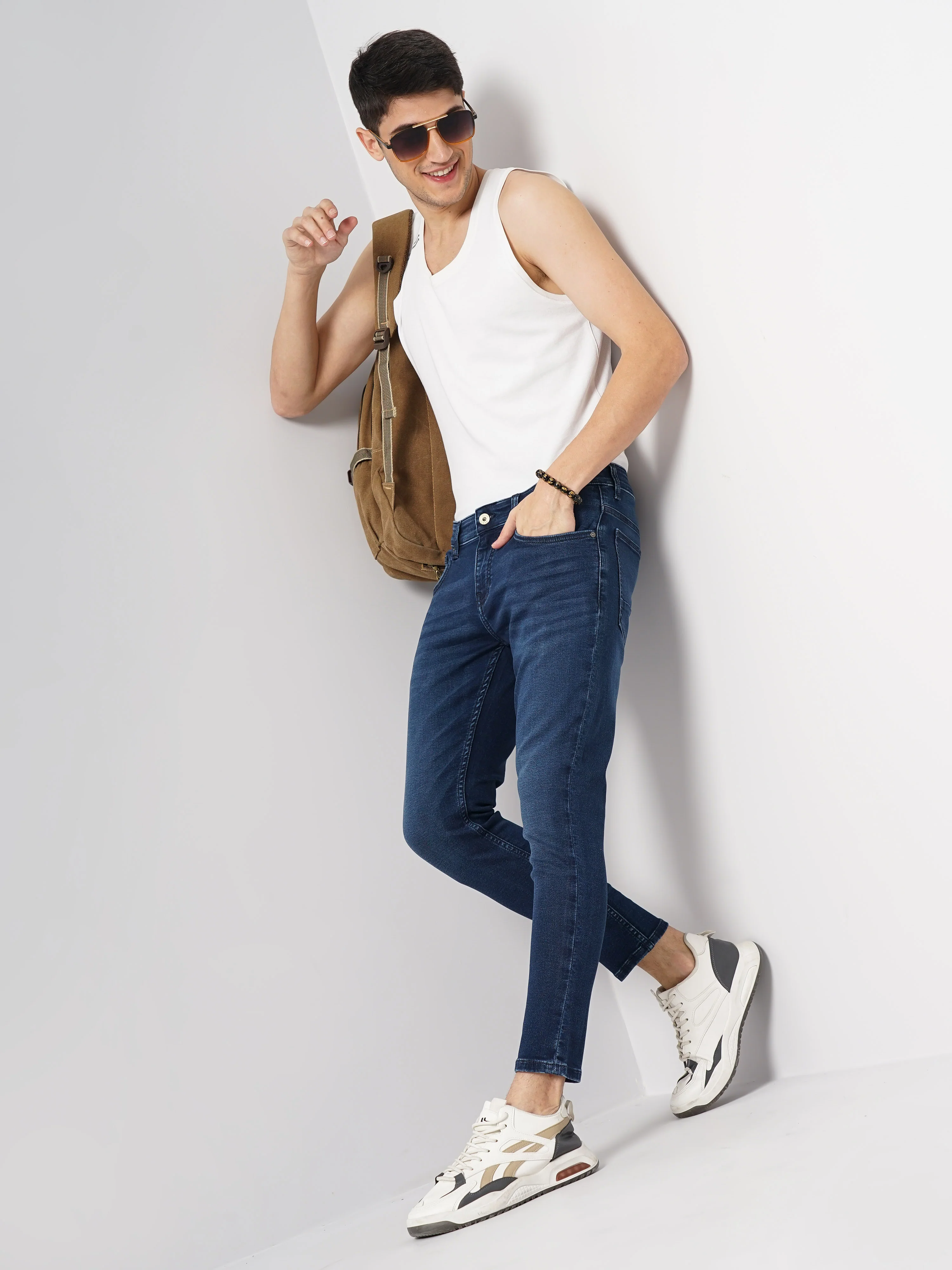 Celio* Cotton Skinny Fit Blue Jean - Image 5