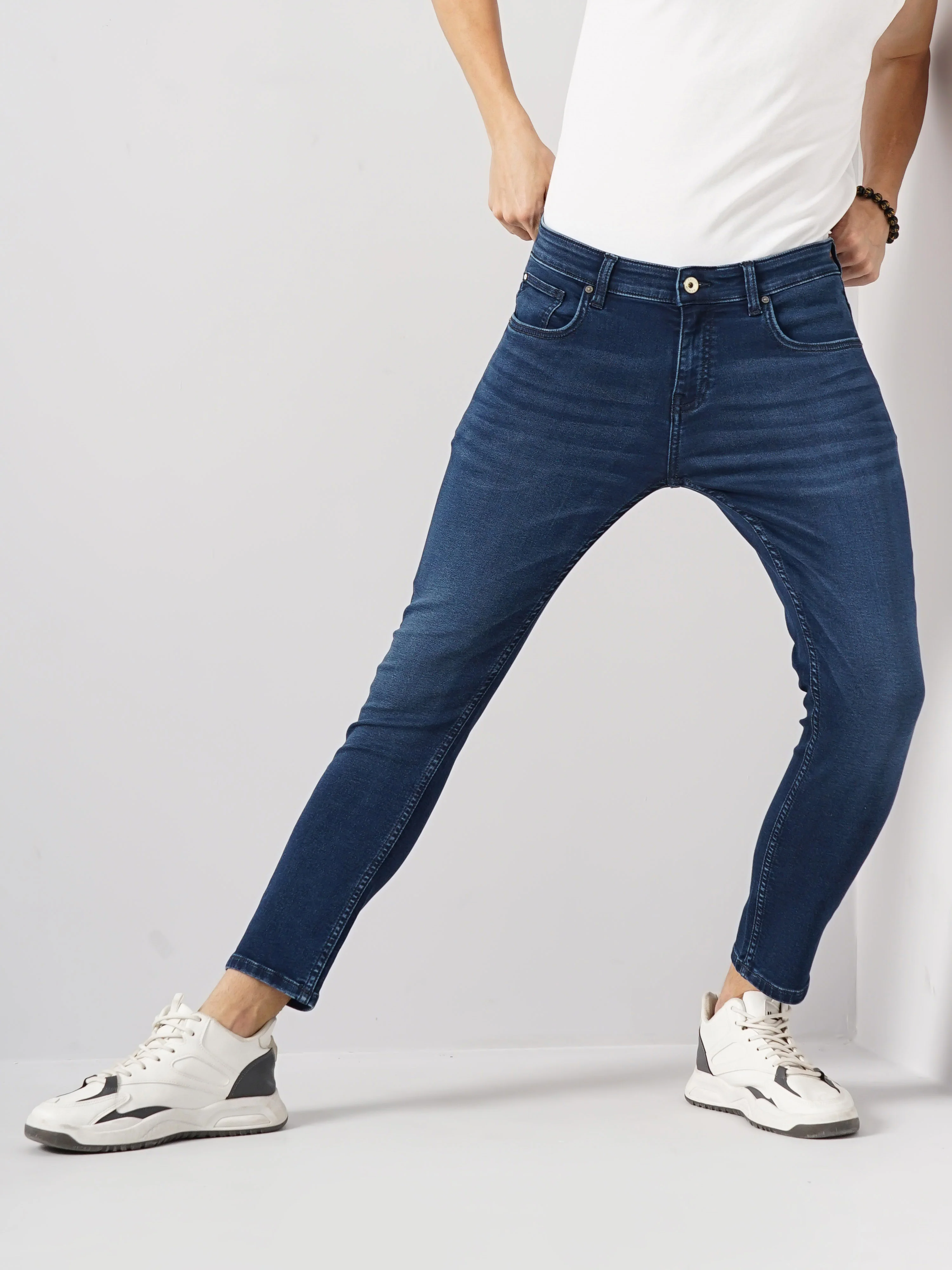 Celio* Cotton Skinny Fit Blue Jean - Image 6