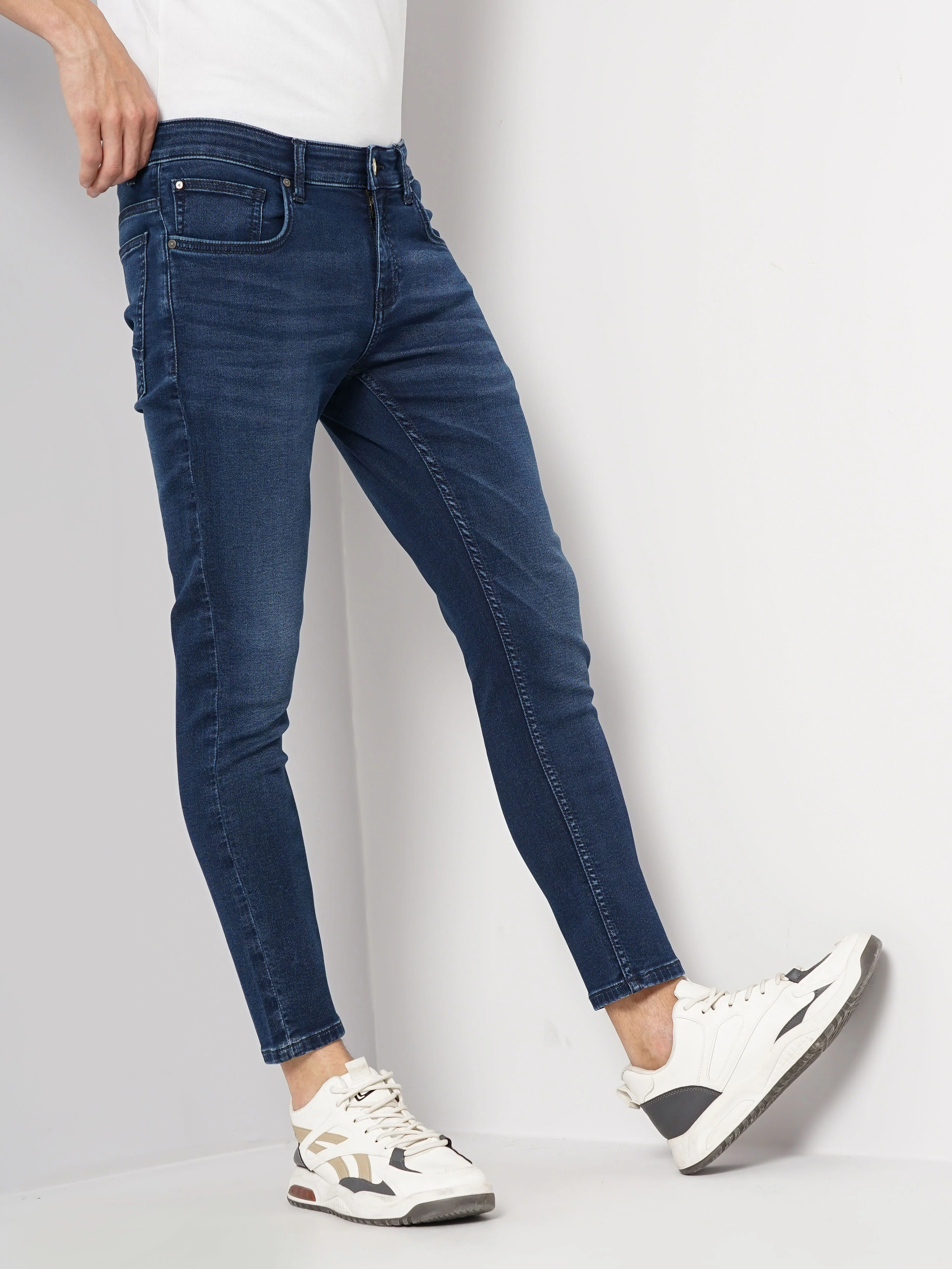 Celio* Cotton Skinny Fit Blue Jean - Image 7