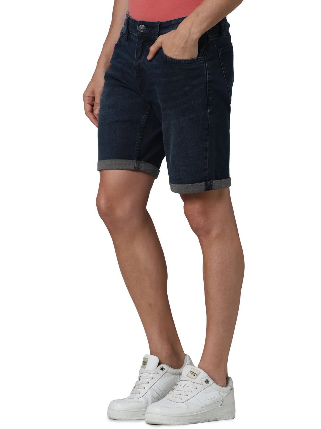 Celio* Cotton Regular Fit Blue Shorts - Image 3