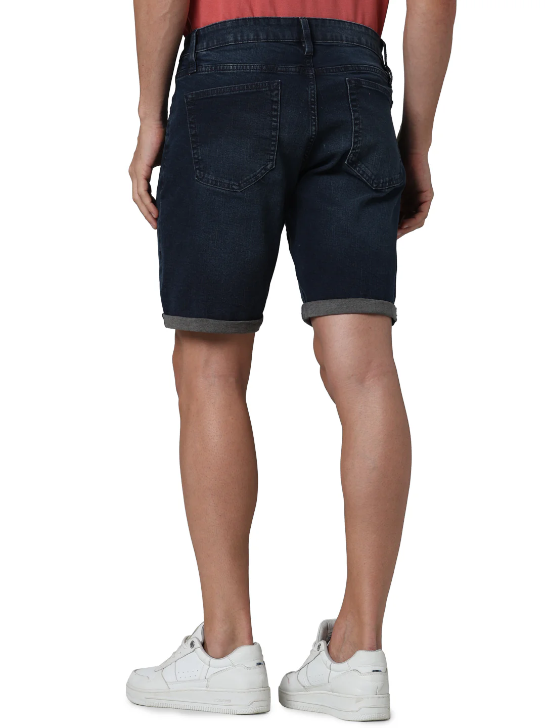 Celio* Cotton Regular Fit Blue Shorts - Image 4