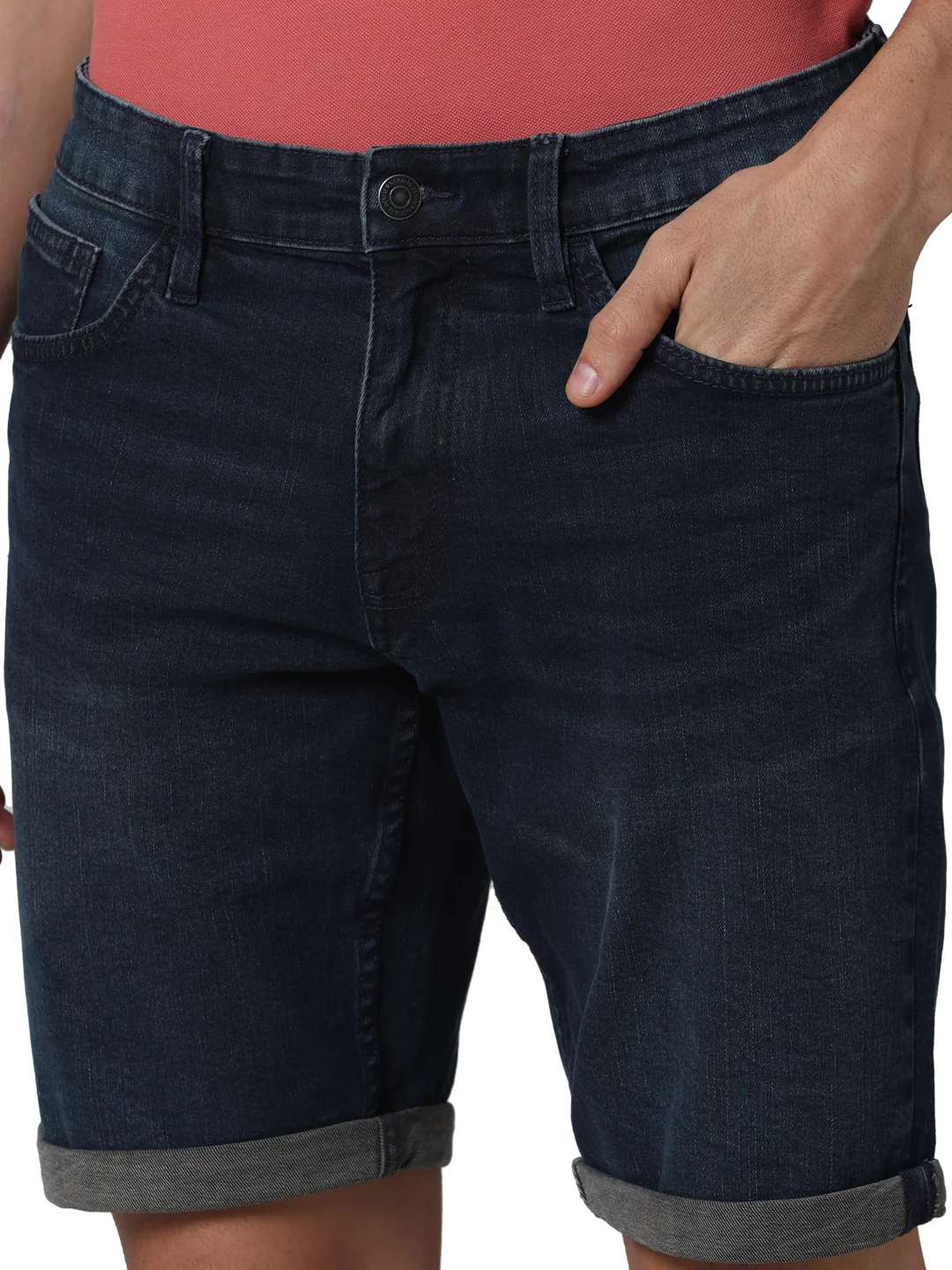 Celio* Cotton Regular Fit Blue Shorts - Image 5