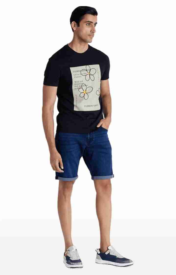 Celio* Polycotton Regular Fit Blue Shorts - Image 3