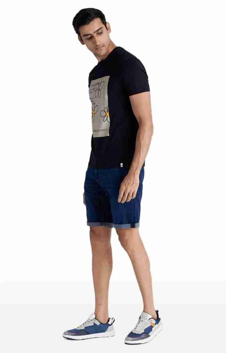 Celio* Polycotton Regular Fit Blue Shorts - Image 4