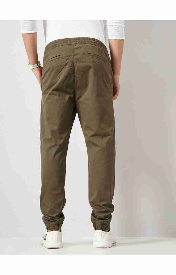 Celio* Cotton-Blend Slim Fit Brown Trouser - Image 3