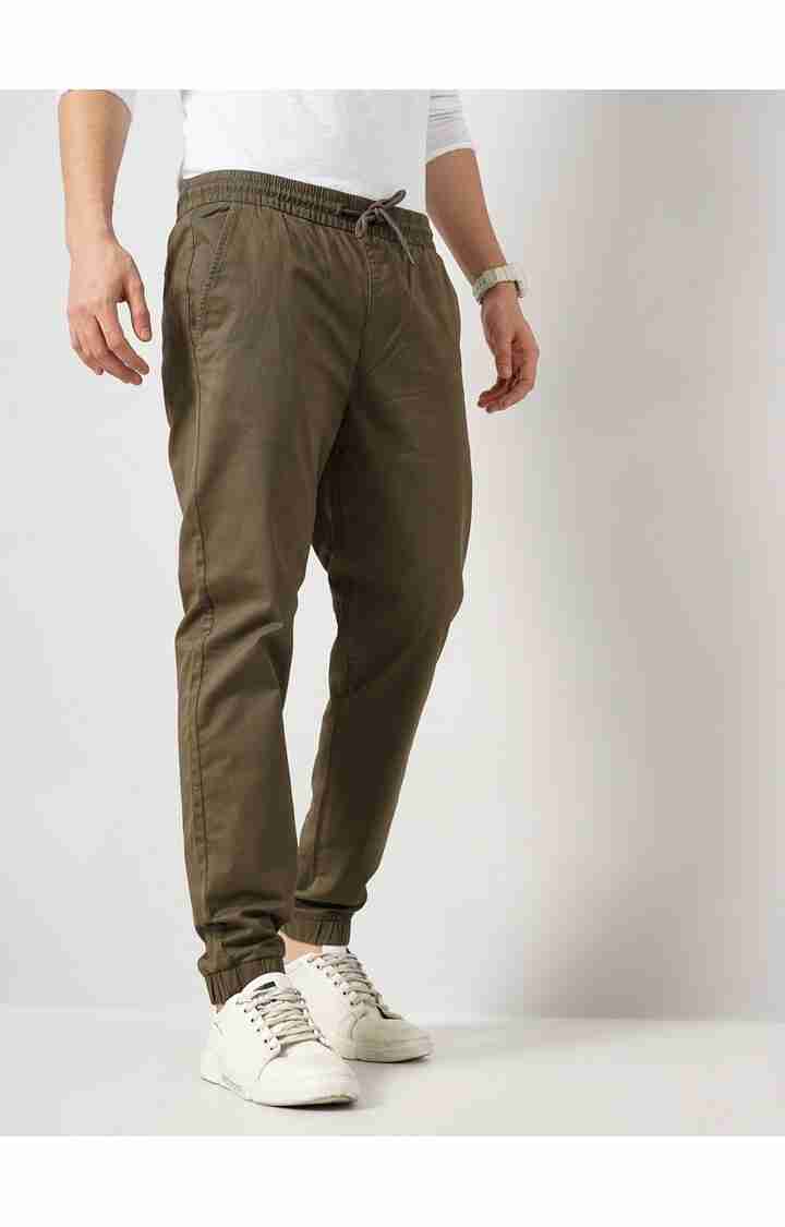 Celio* Cotton-Blend Slim Fit Brown Trouser - Image 6