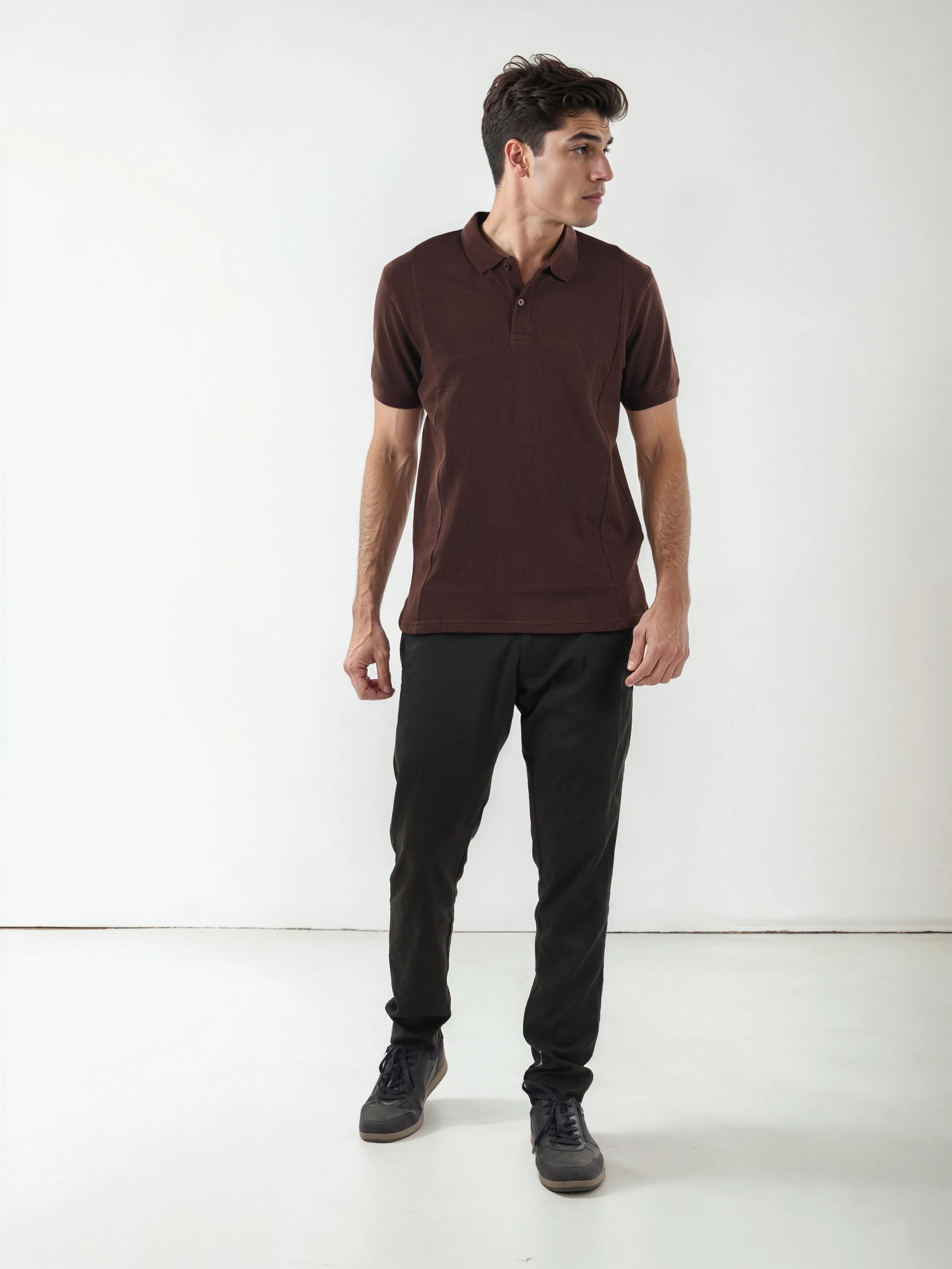 Celio* Solid Regular Fit Cotton Brown T-Shirt - Image 9