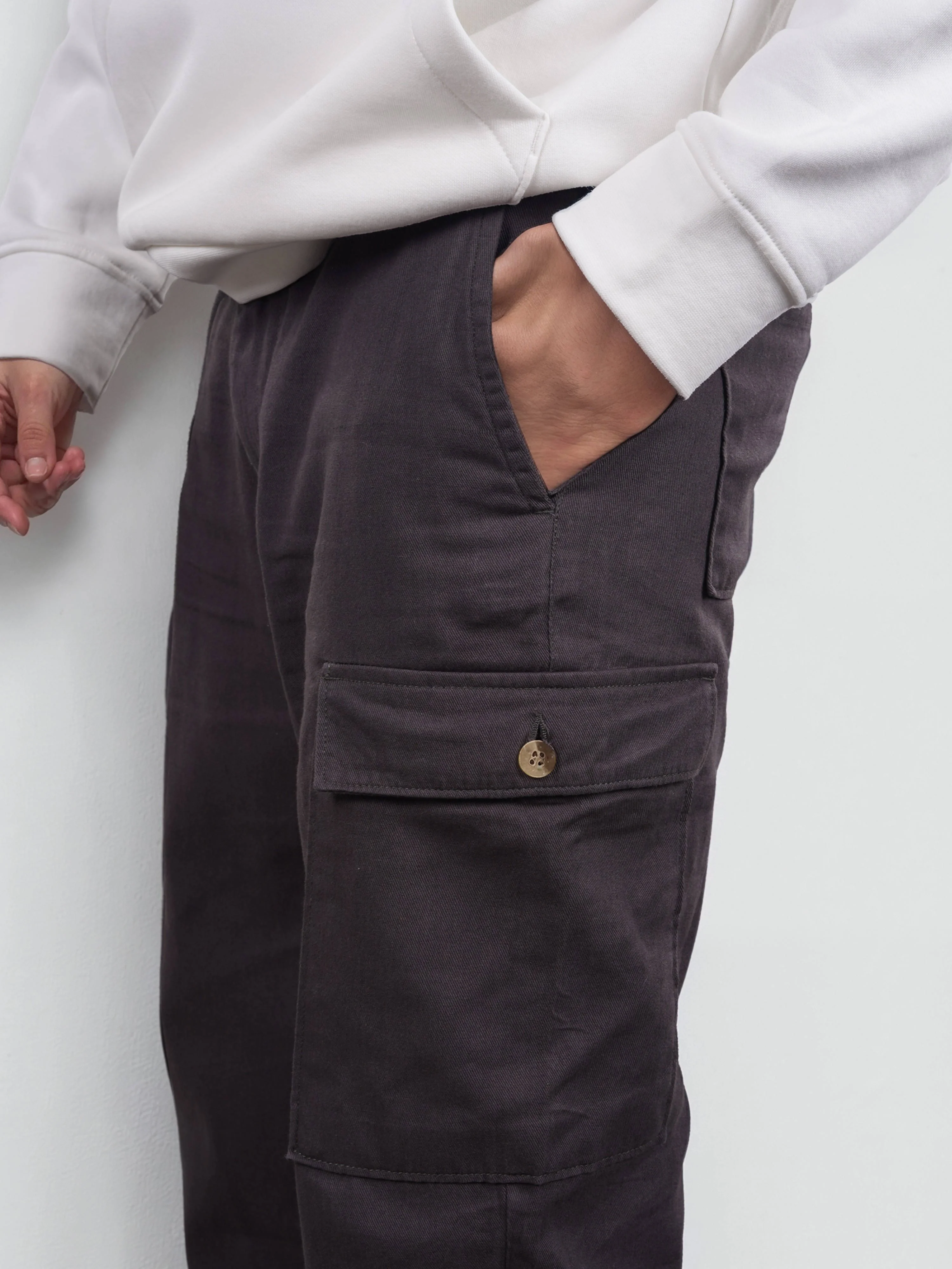 Celio Men Brown Solid Regular Fit Cotton Trousers - Image 10