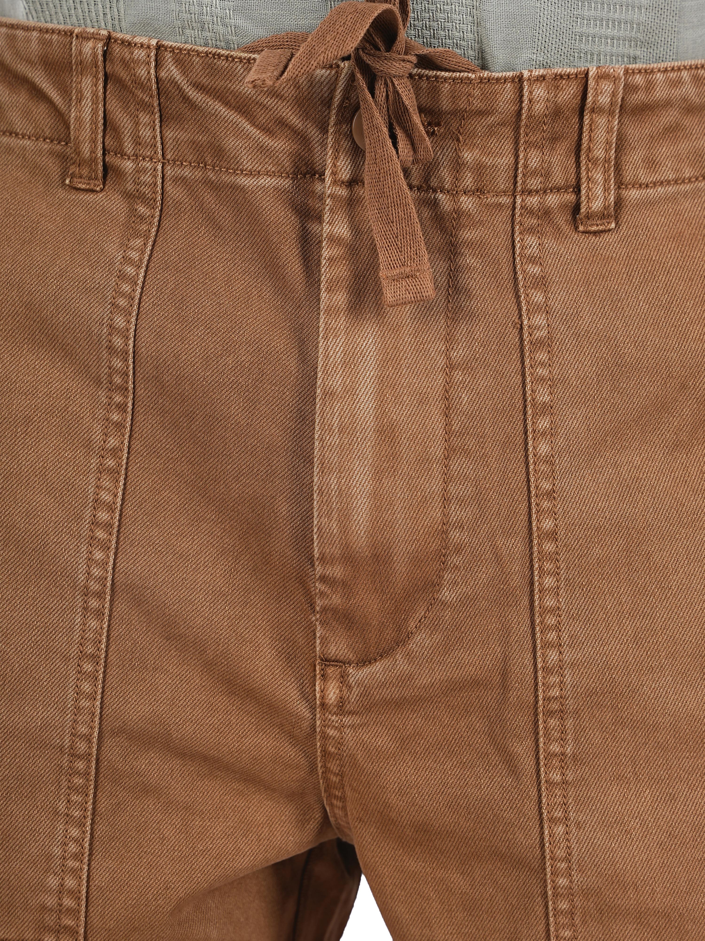 Celio* Cotton Straight Fit Brown Trouser - Image 6