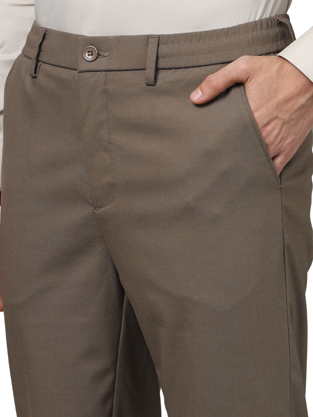 Celio* Polyester Regular Fit Brown Trouser - Image 5