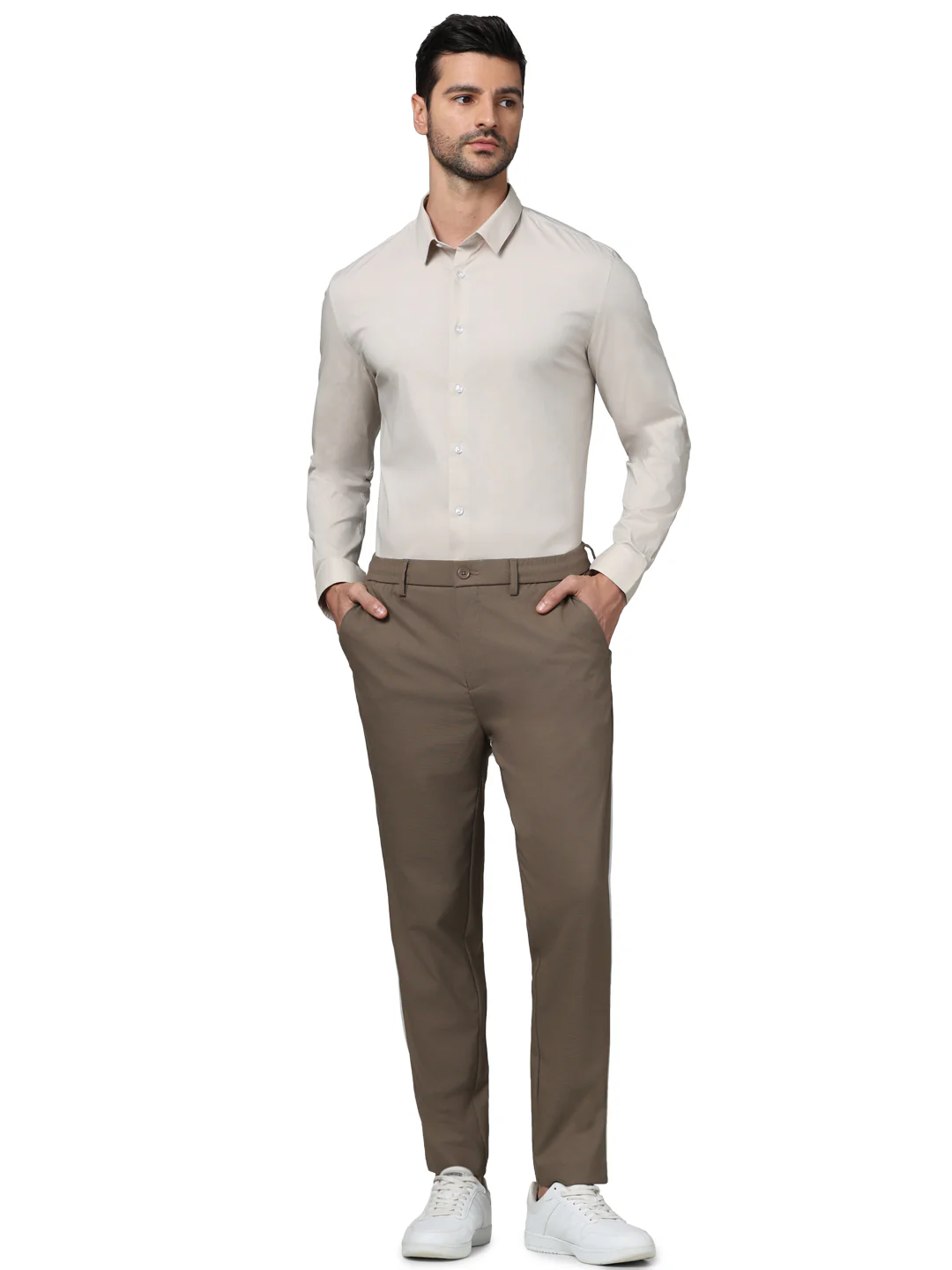 Celio* Polyester Regular Fit Brown Trouser - Image 6