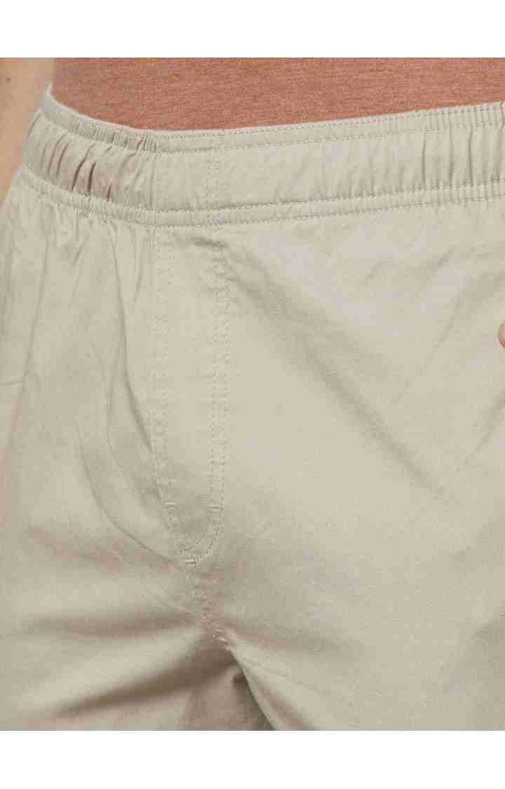 Celio* Cotton-Poly-Blend Slim Fit Beige Trouser - Image 4