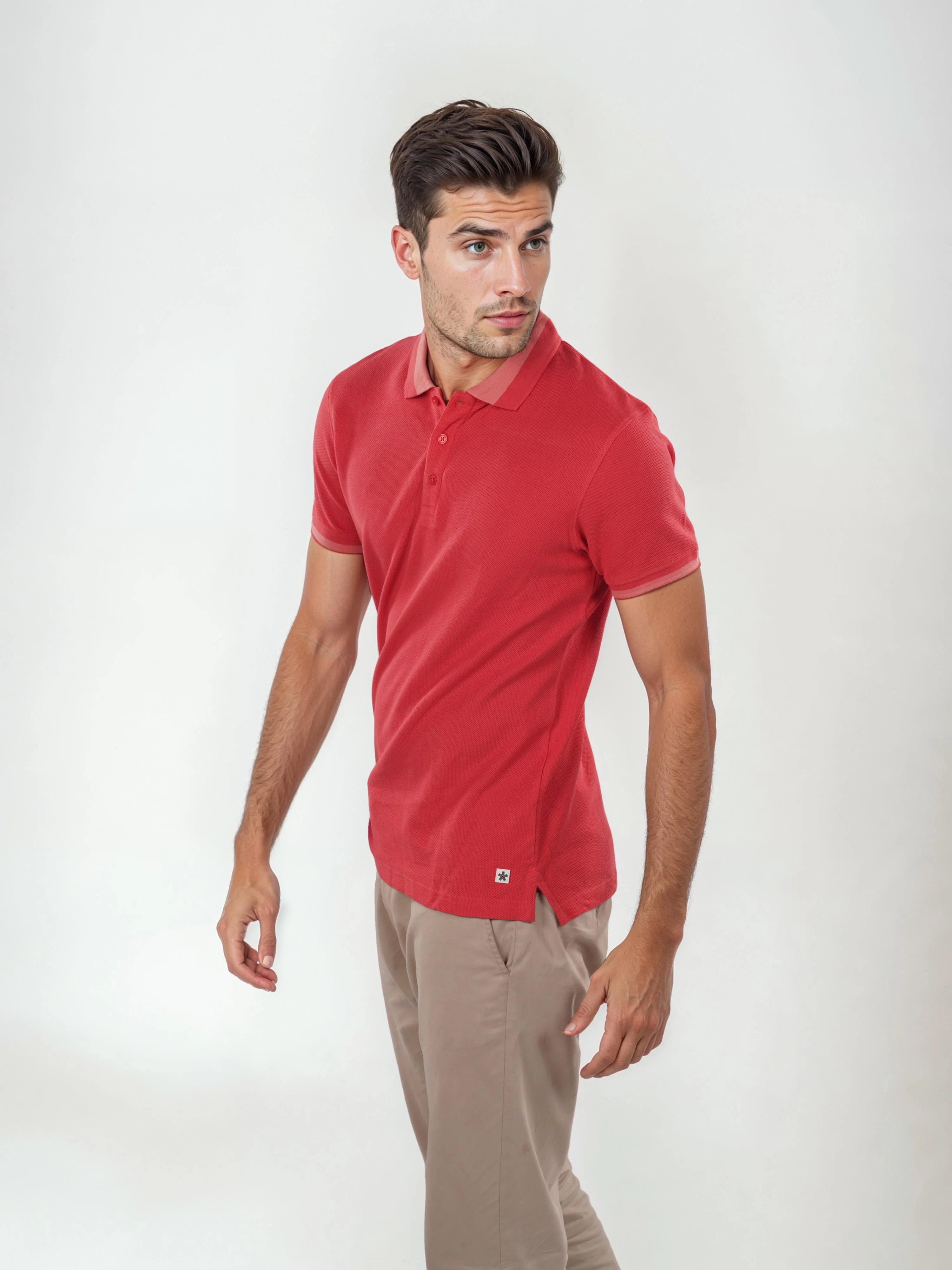 Celio* Solid Regular Fit Cotton Coral T-Shirt - Image 9