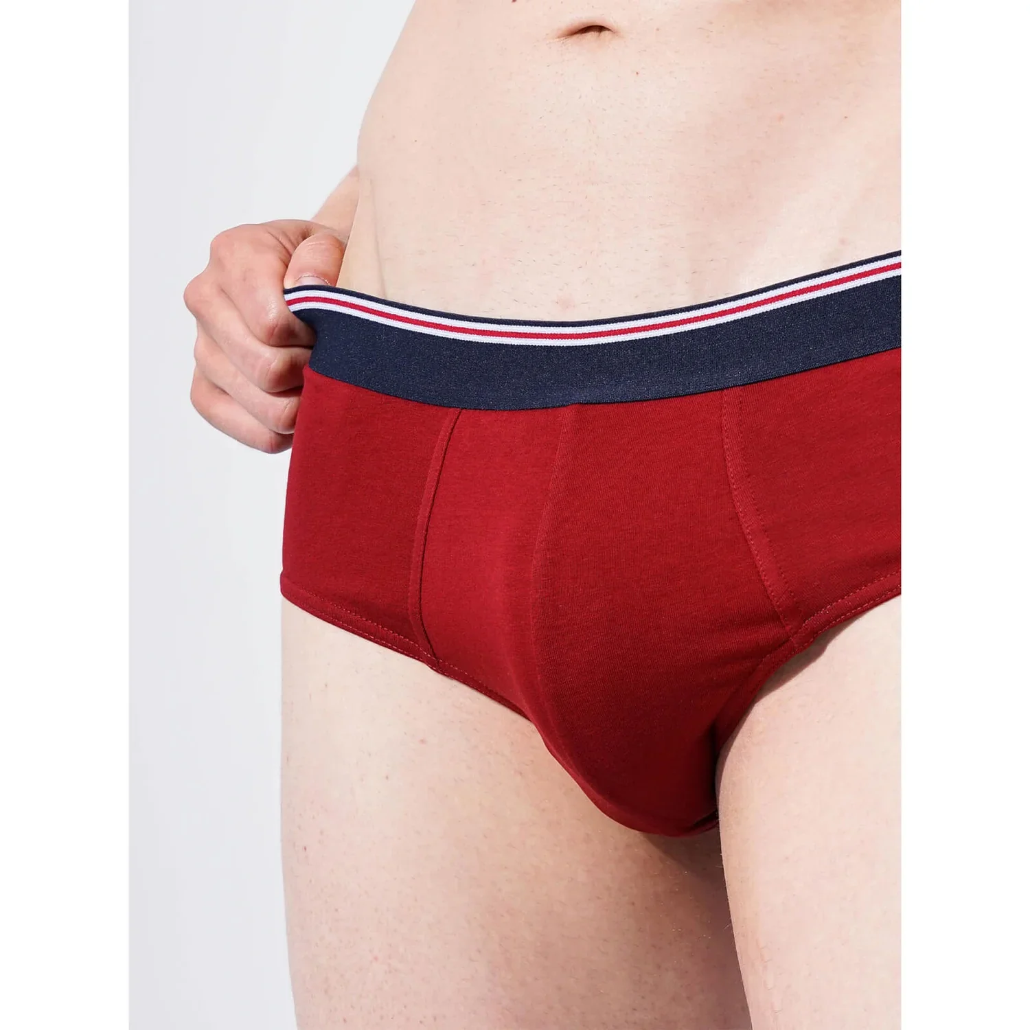 Celio* Cotton-Blend Regular Fit Maroon Boxer - Image 3
