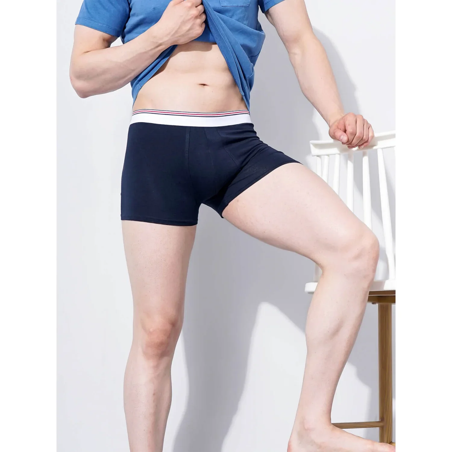 Celio* Cotton-Blend Regular Fit Navy Blue Boxer - Image 5