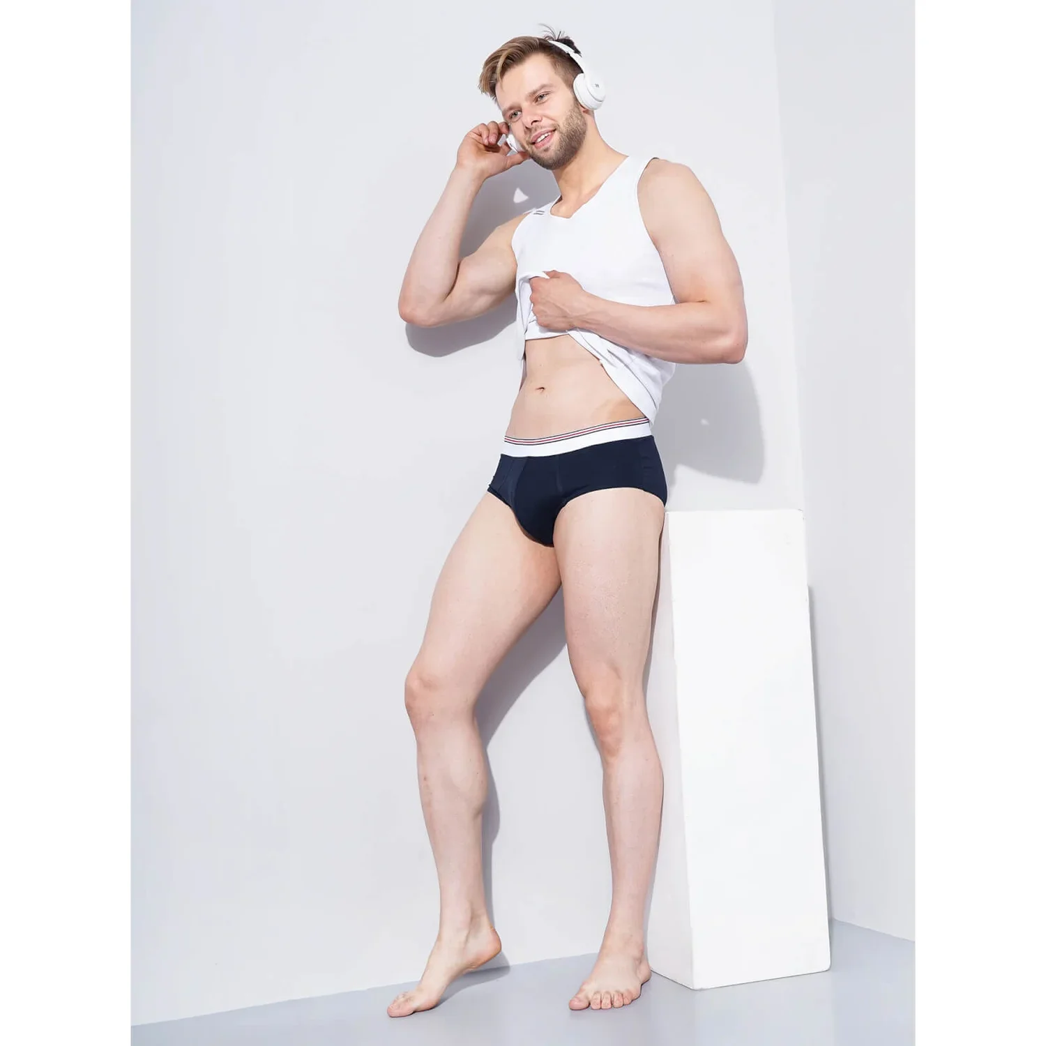 Celio* Cotton-Blend Regular Fit Navy Blue Boxer - Image 7