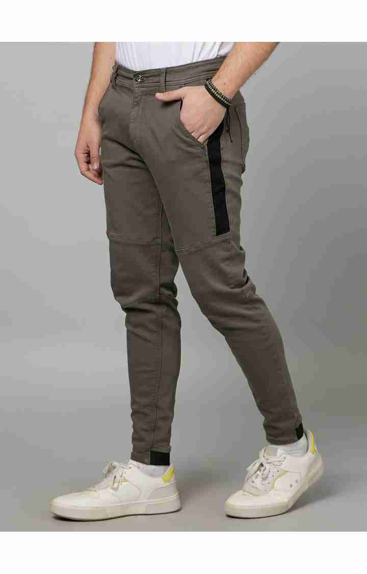 Celio* Cotton-Blend Skinny Fit Olive Jean - Image 3