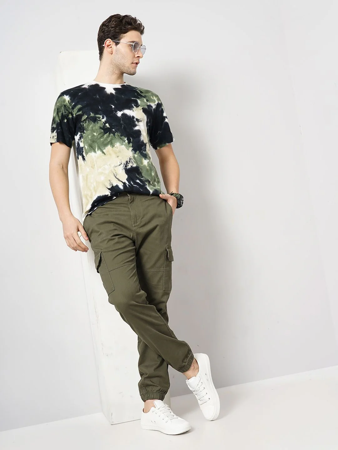 Celio* Cotton Slim Fit Green Trouser - Image 4