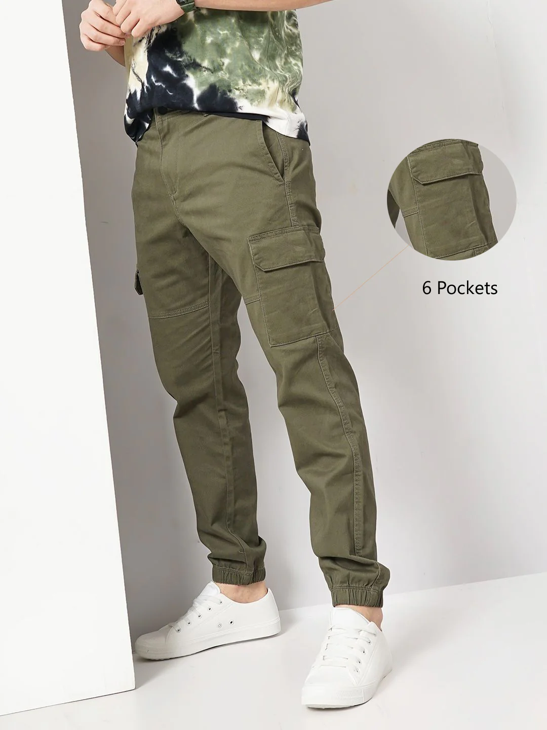 Celio* Cotton Slim Fit Green Trouser - Image 6
