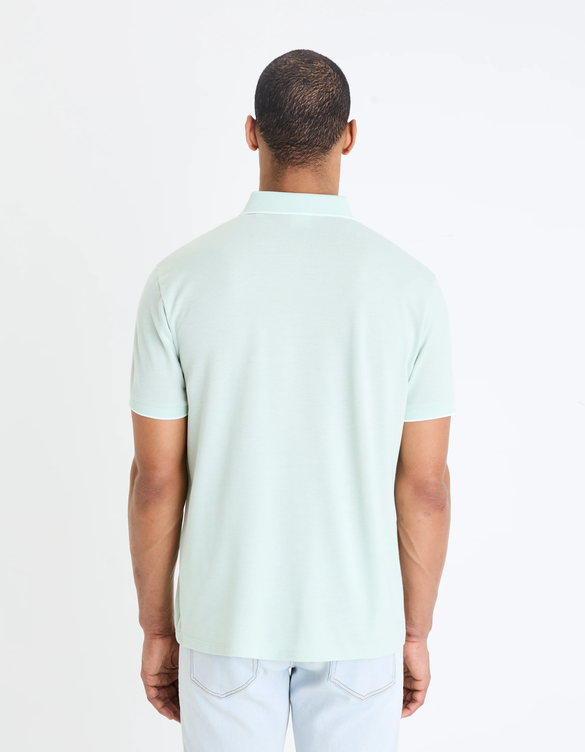 Celio* Solid Regular Fit Cotton Green T-Shirt - Image 4