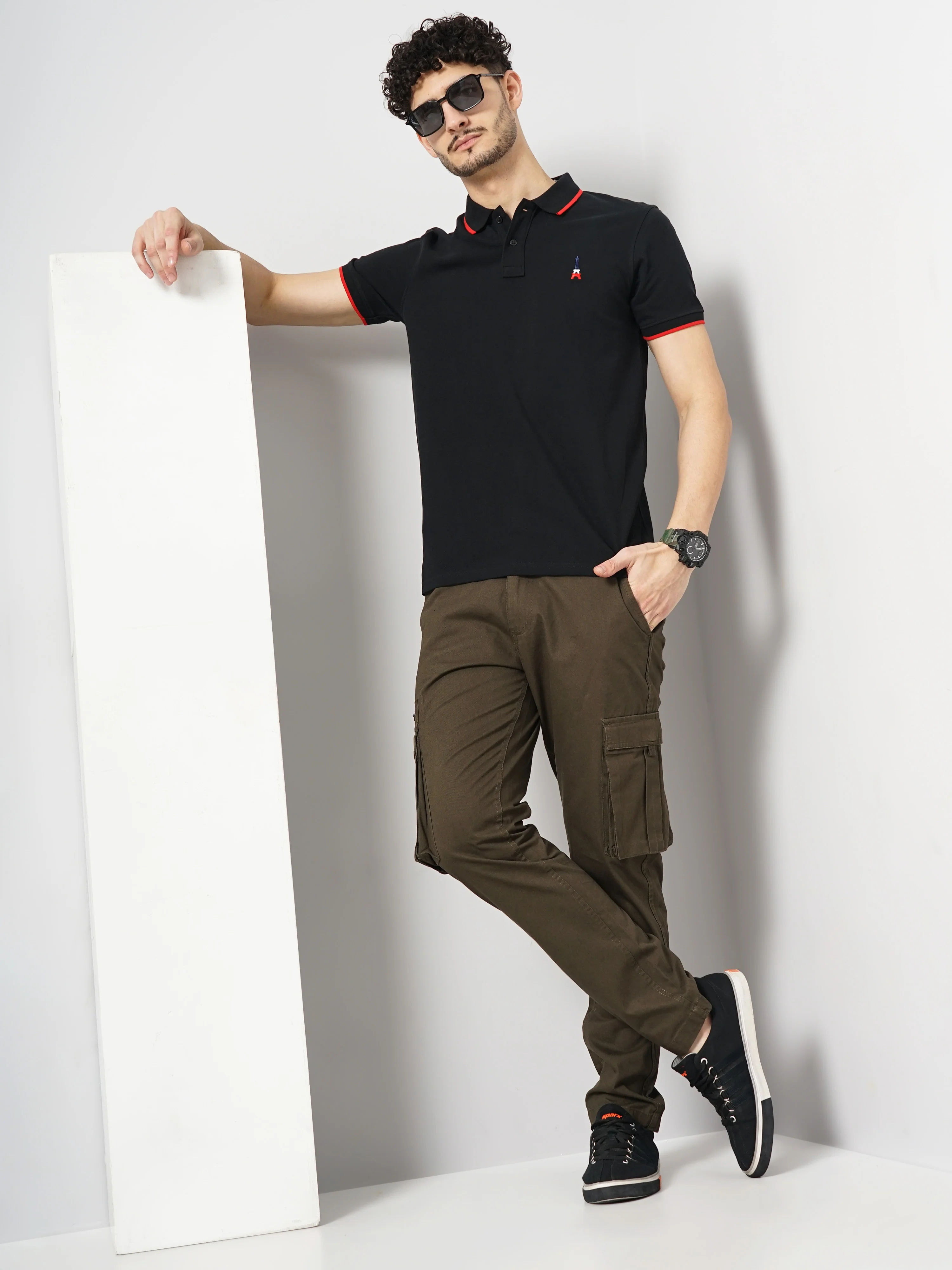 Celio* Cotton Straight Fit Green Trouser - Image 5