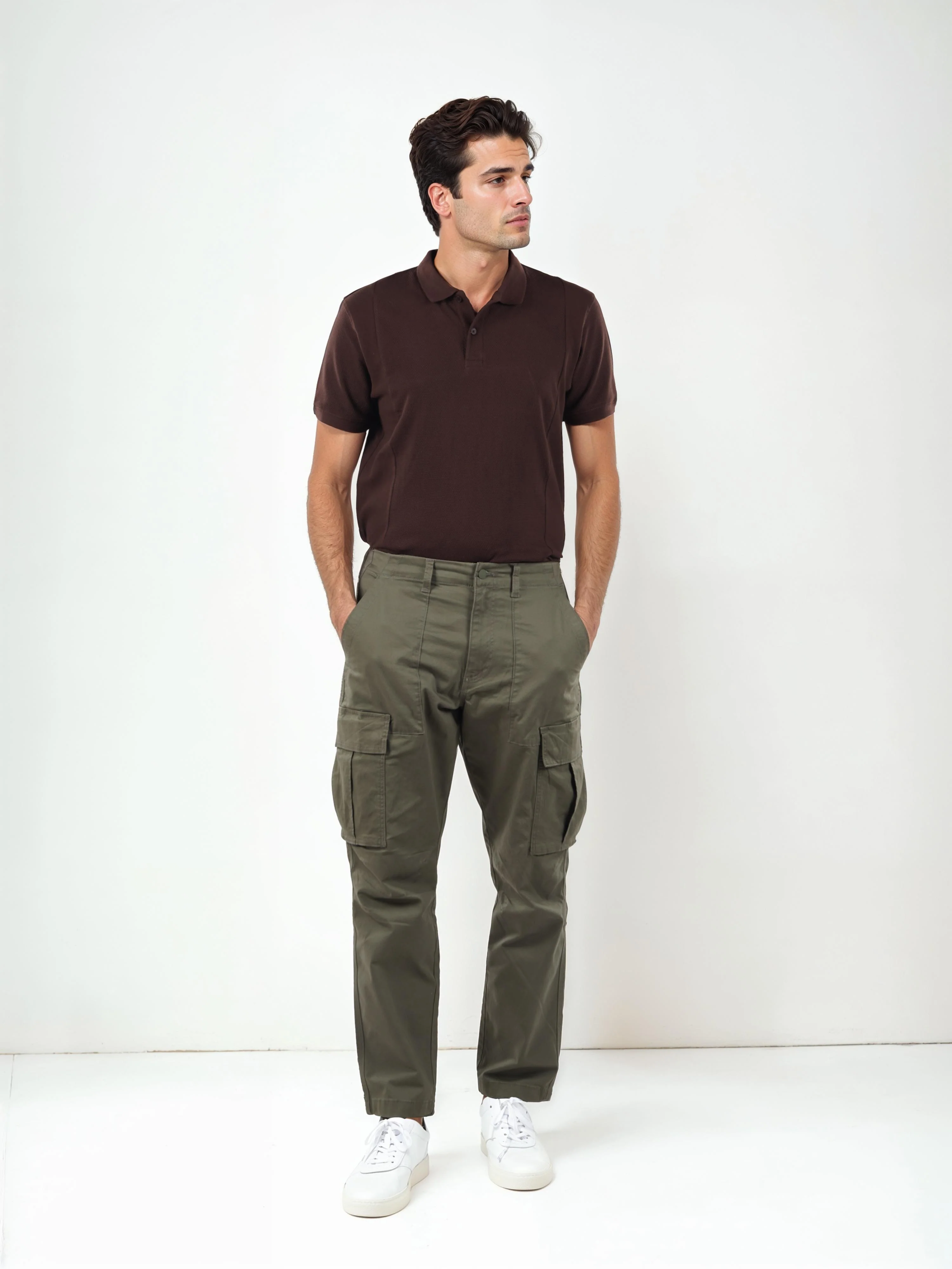 Celio* Cotton Straight Fit Green Trouser - Image 10