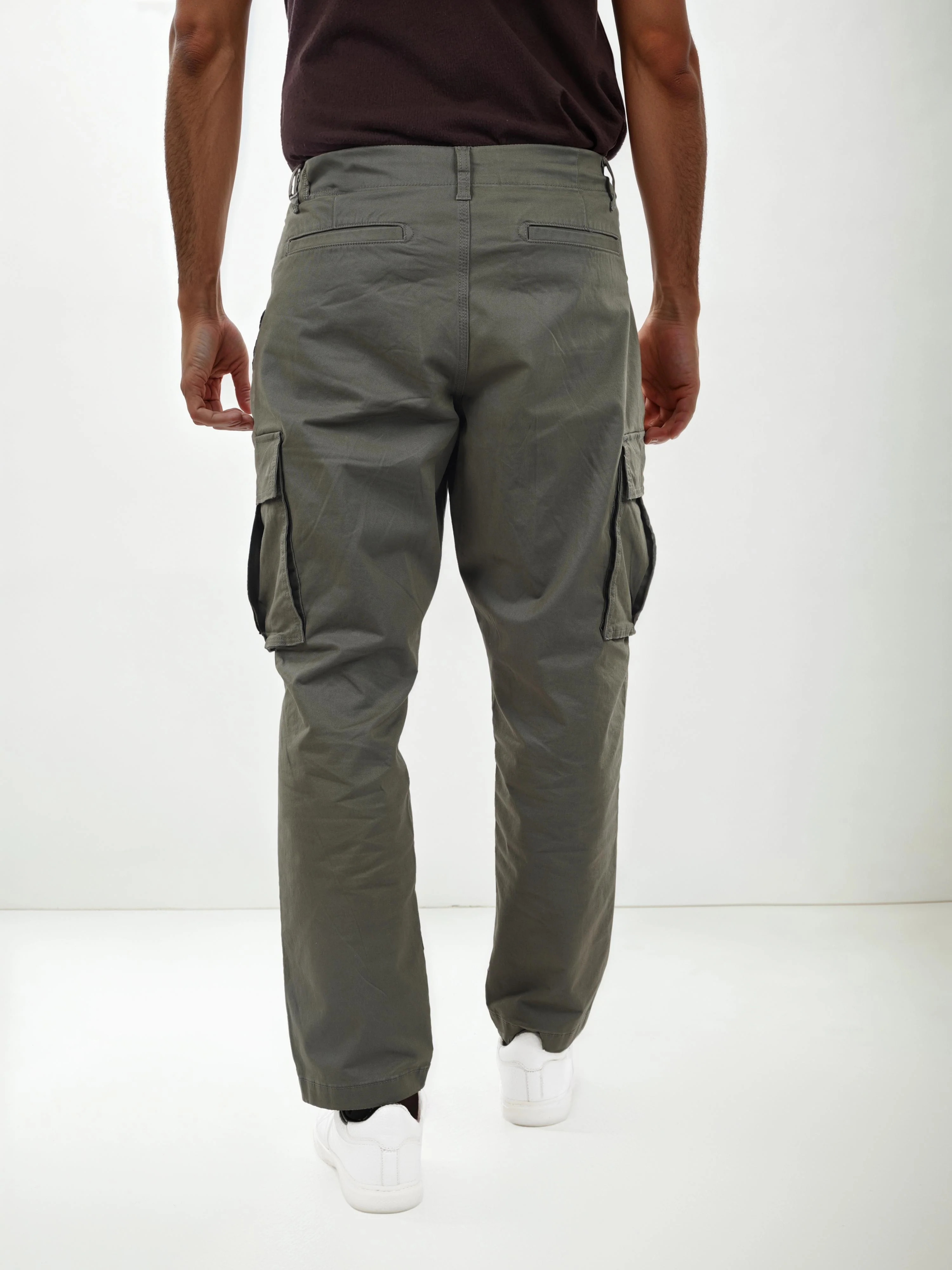 Celio* Cotton Straight Fit Green Trouser - Image 4