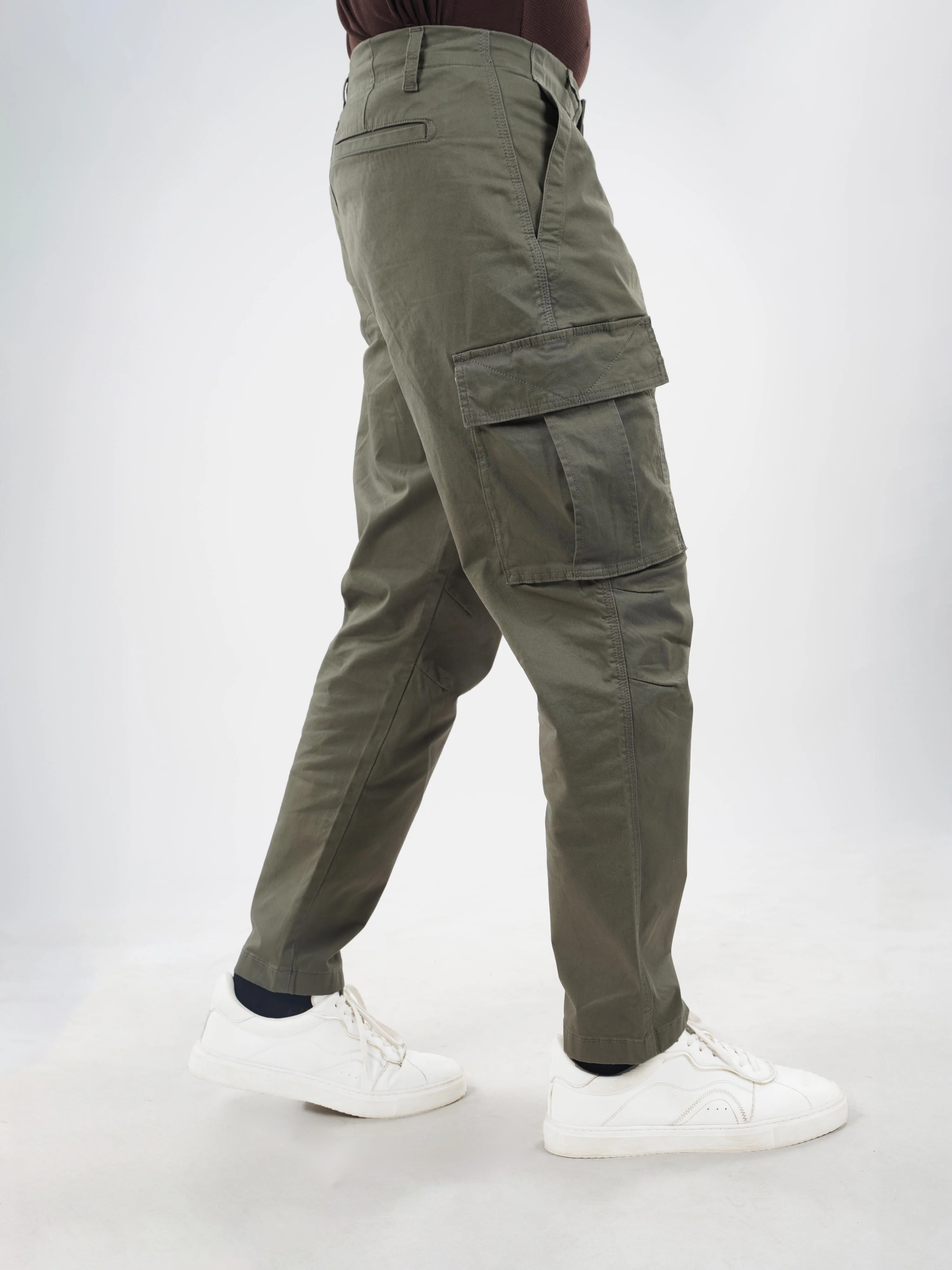 Celio* Cotton Straight Fit Green Trouser - Image 8