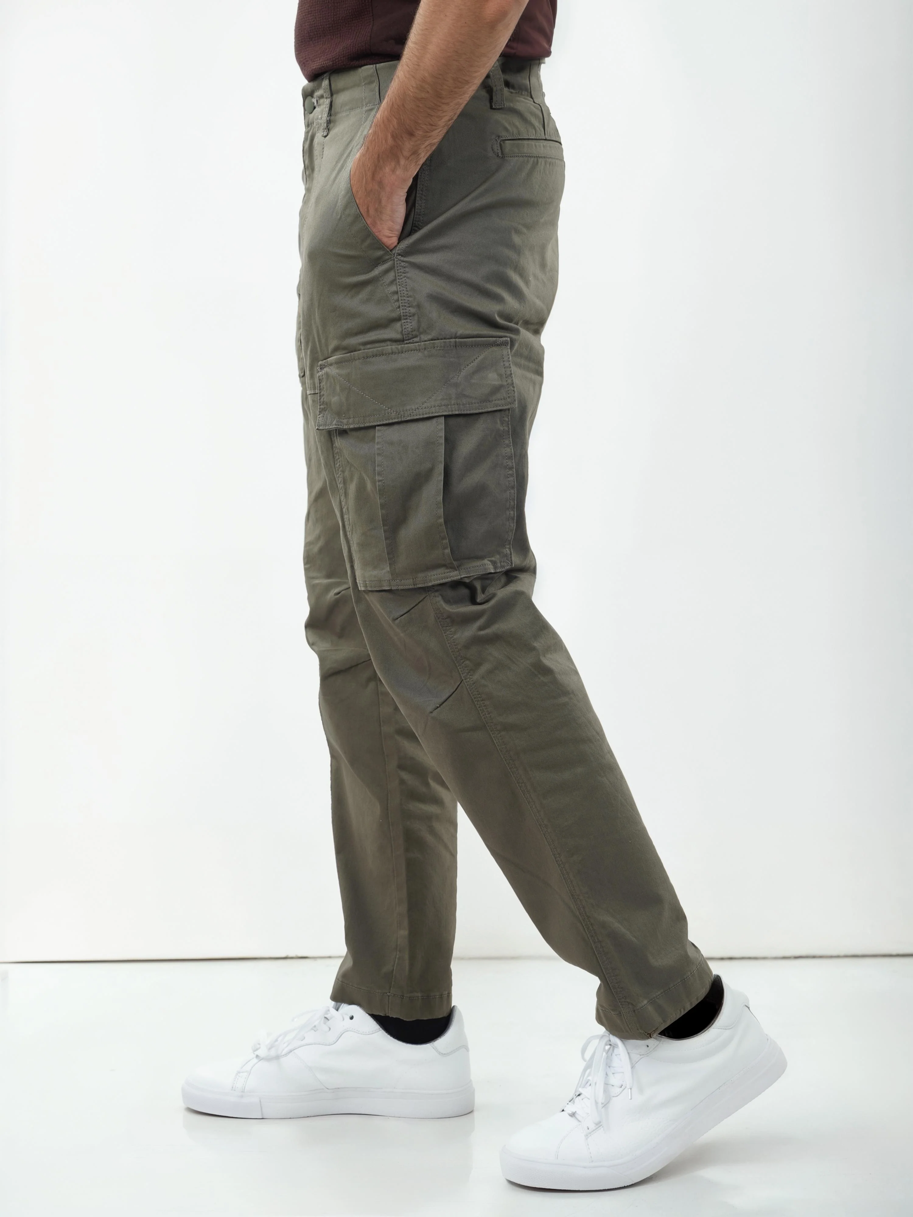 Celio* Cotton Straight Fit Green Trouser - Image 9